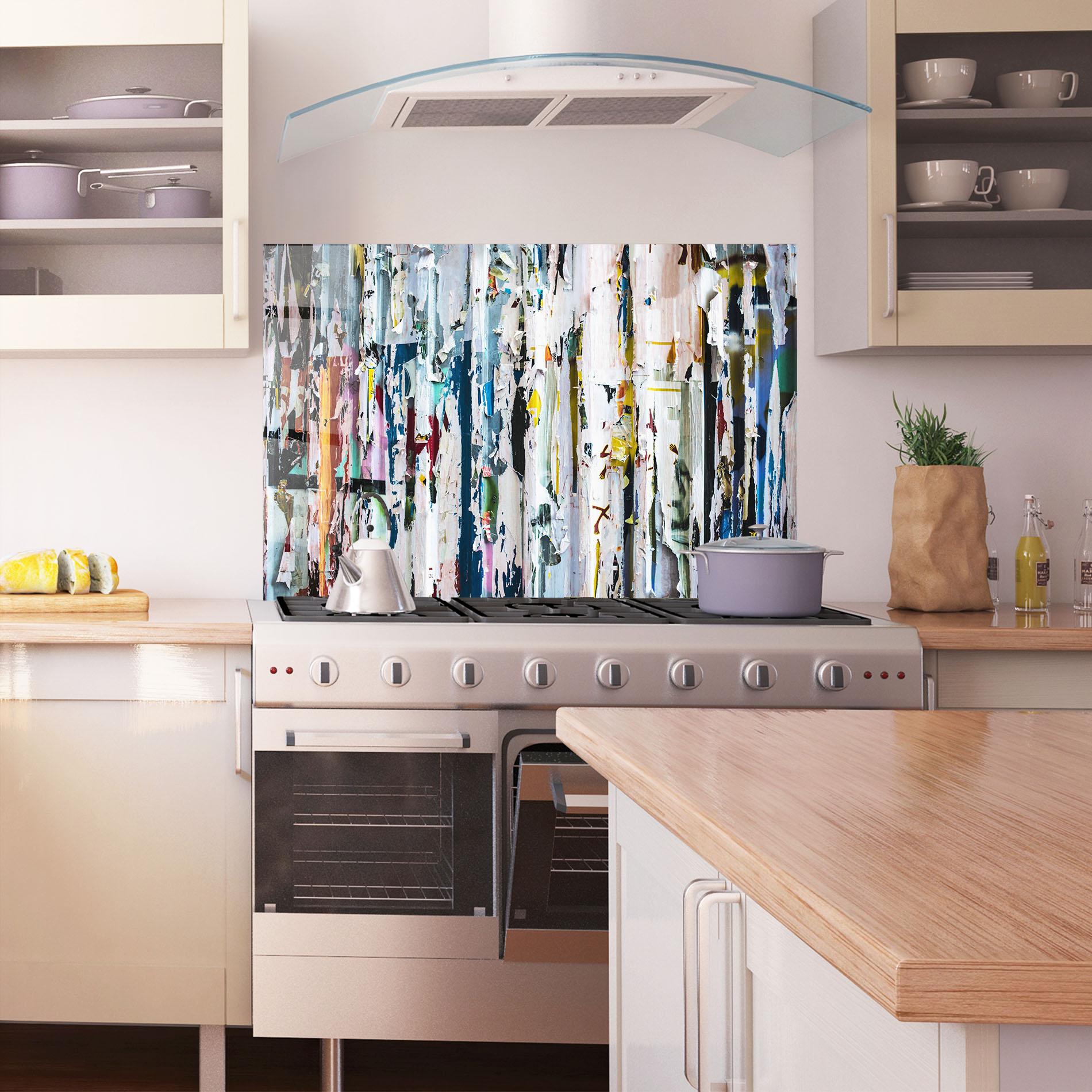 Konyhai üveg hátfal Abstract Torn Paper mockup 1