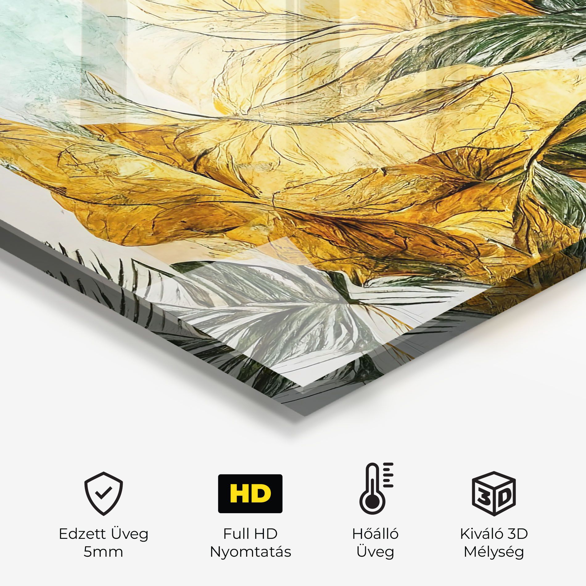 Gold And Green Leafes mockup 2