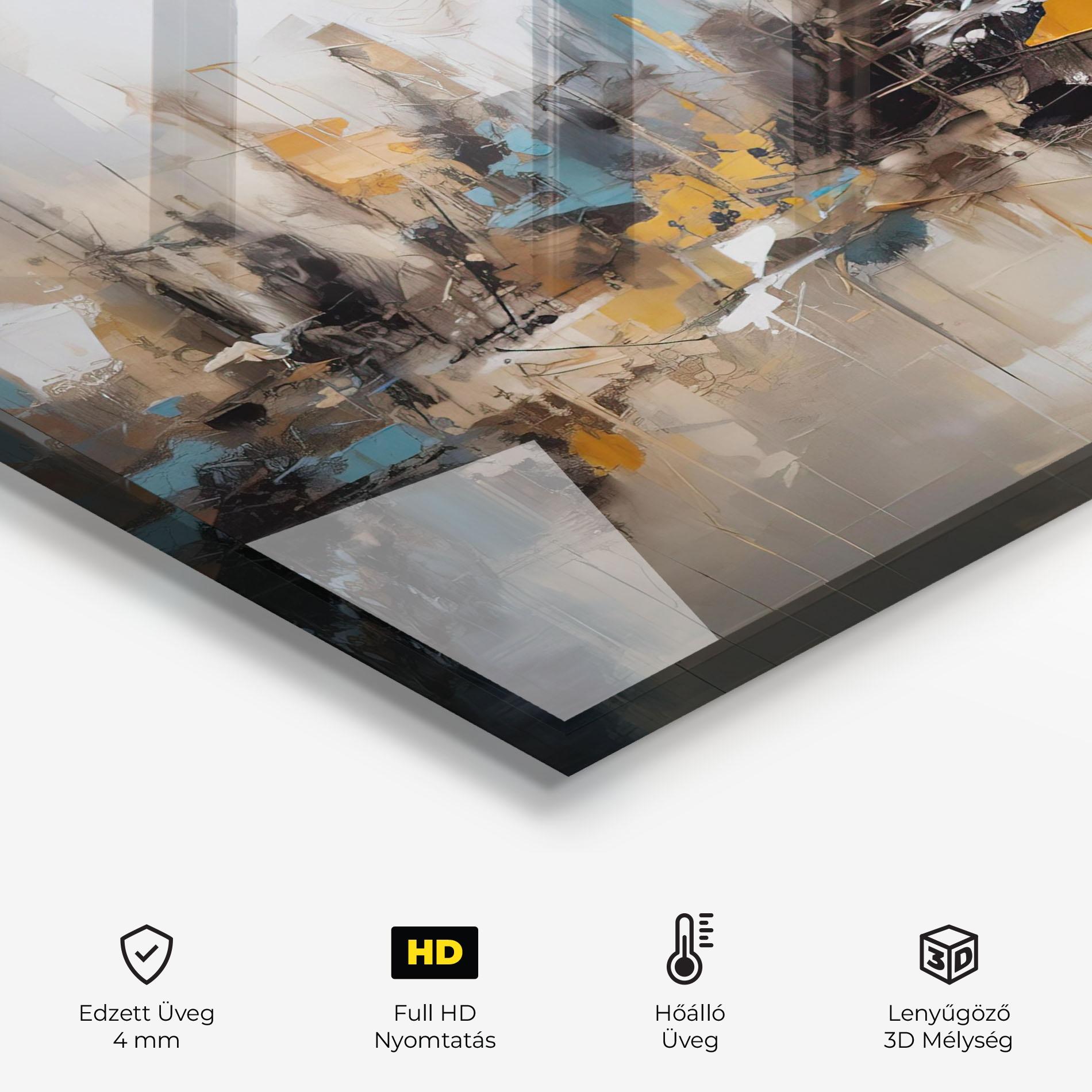 Konyhai üveg hátfal Abstract Los Angeles mockup 2