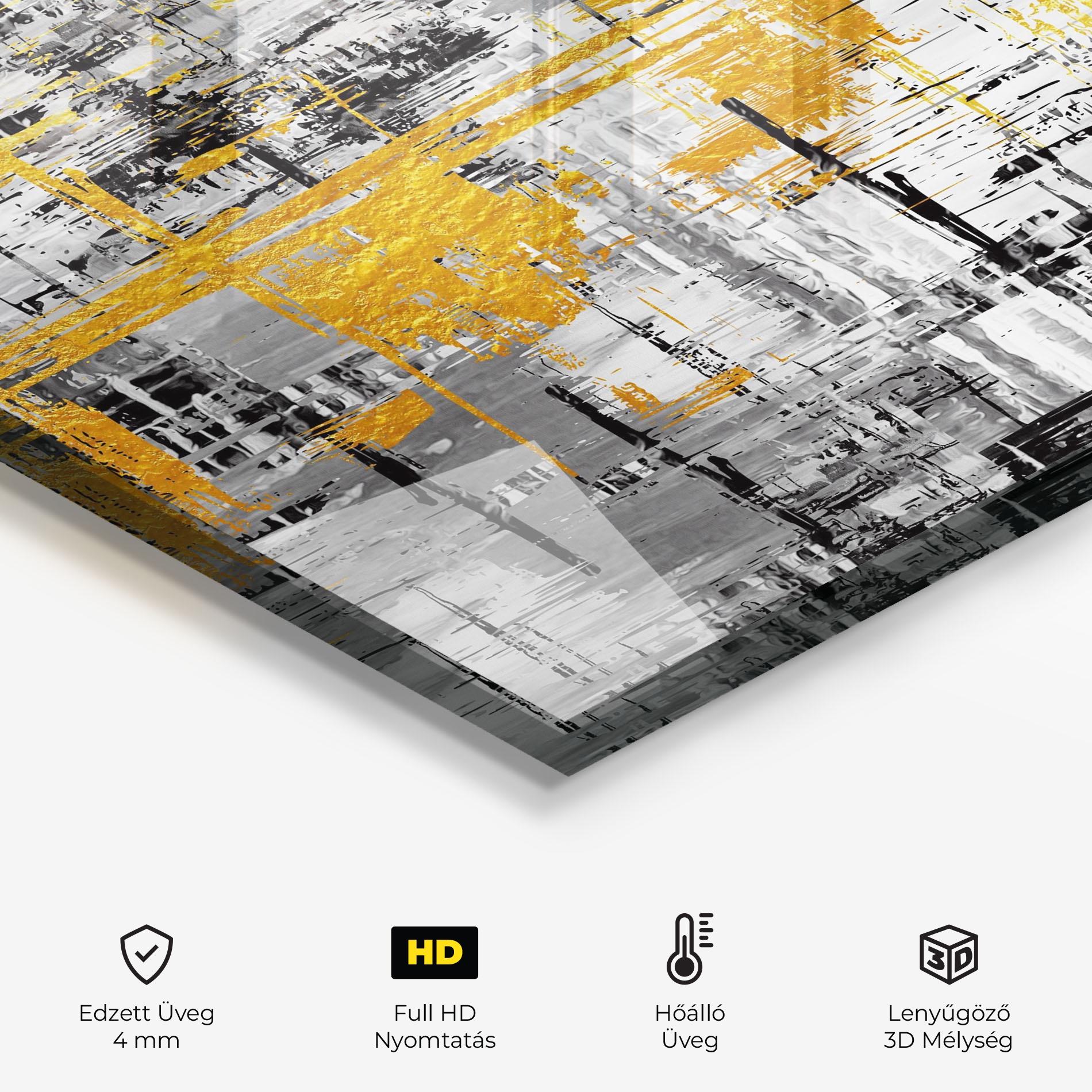 Konyhai üveg hátfal Abstract Mix Color mockup 2