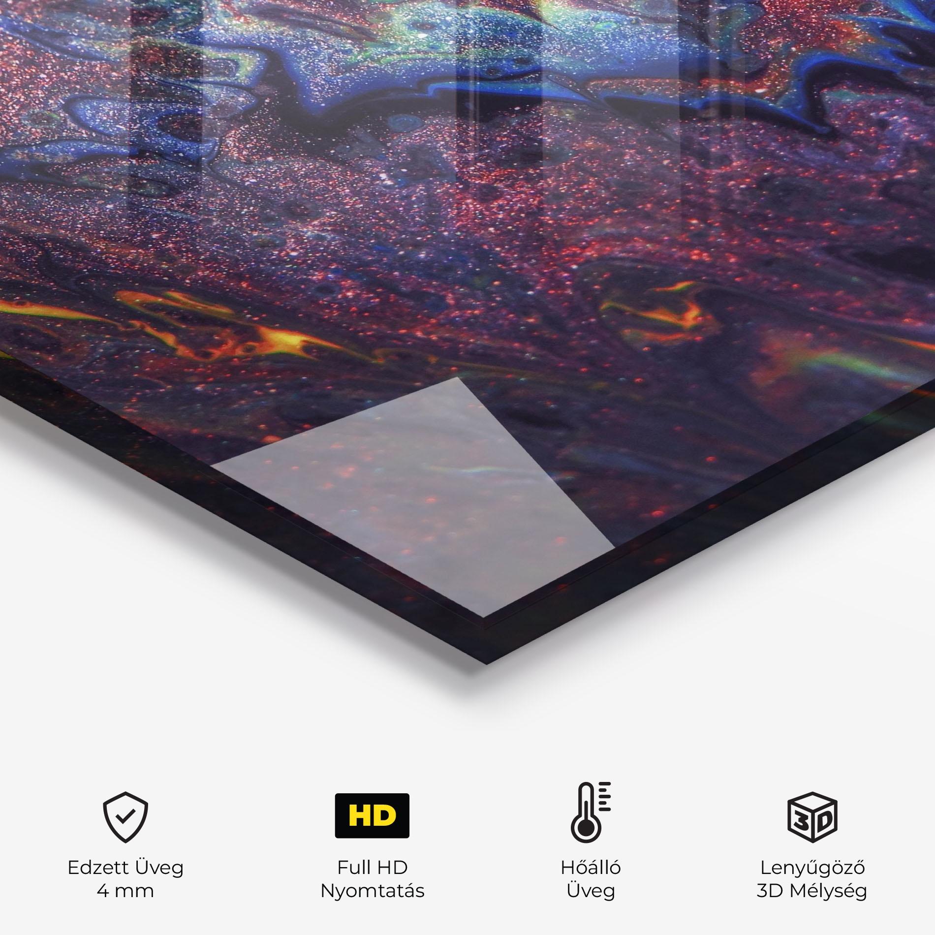 Konyhai üveg hátfal Abstract Shadows mockup 2