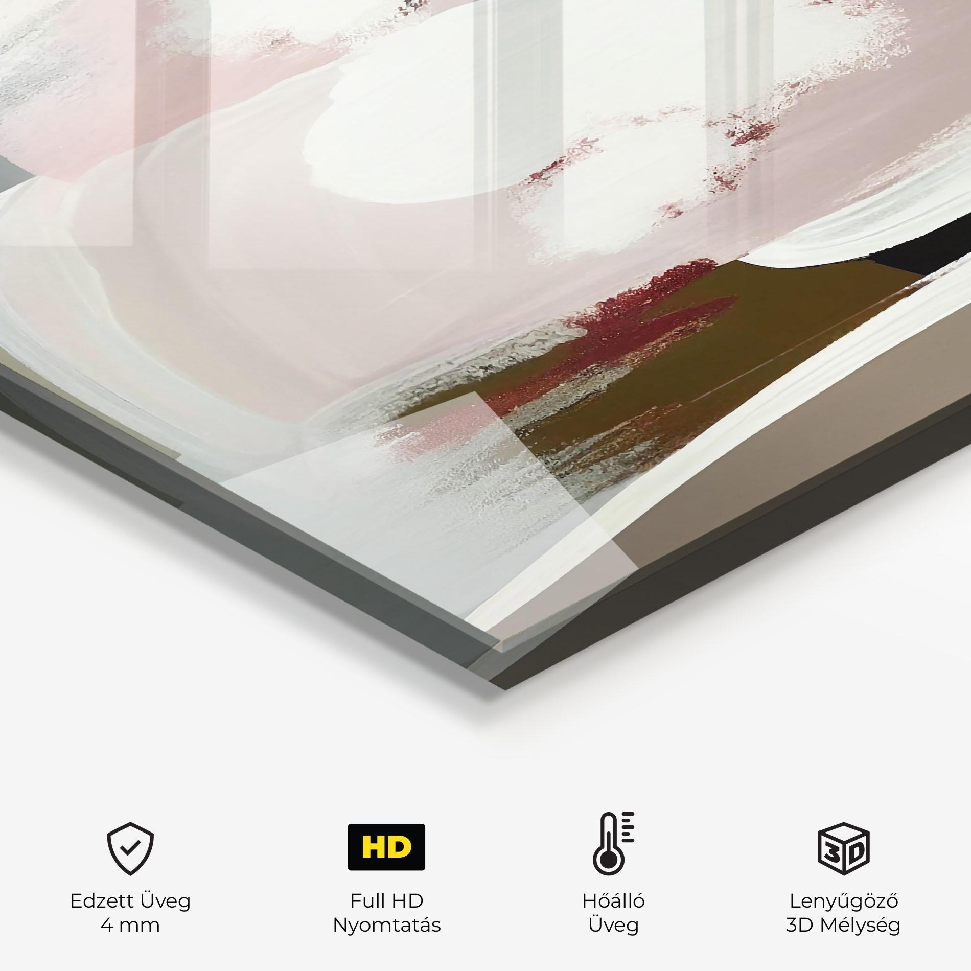 Konyhai üveg hátfal Abstract White Clouds mockup 2