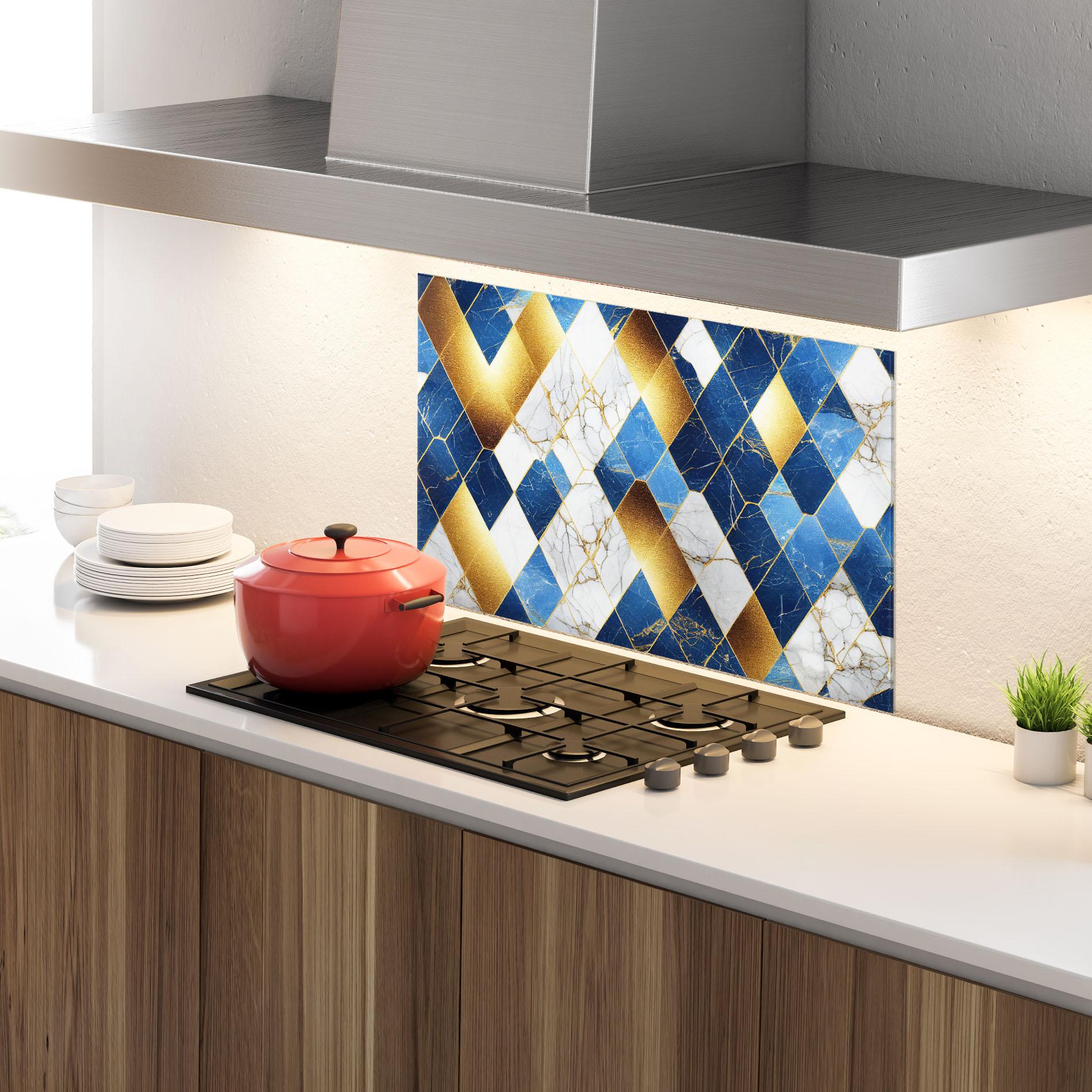 Konyhai üveg hátfal Abstract Stone Texture mockup 4