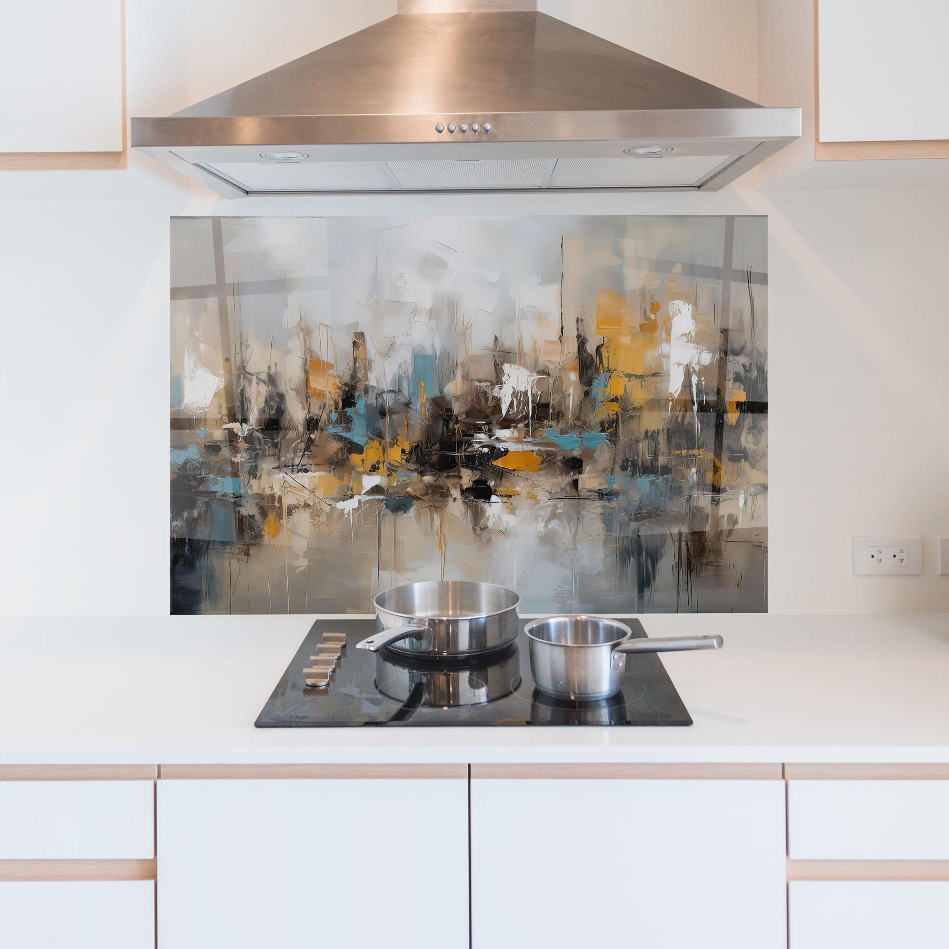 Konyhai üveg hátfal Abstract Los Angeles mockup 5