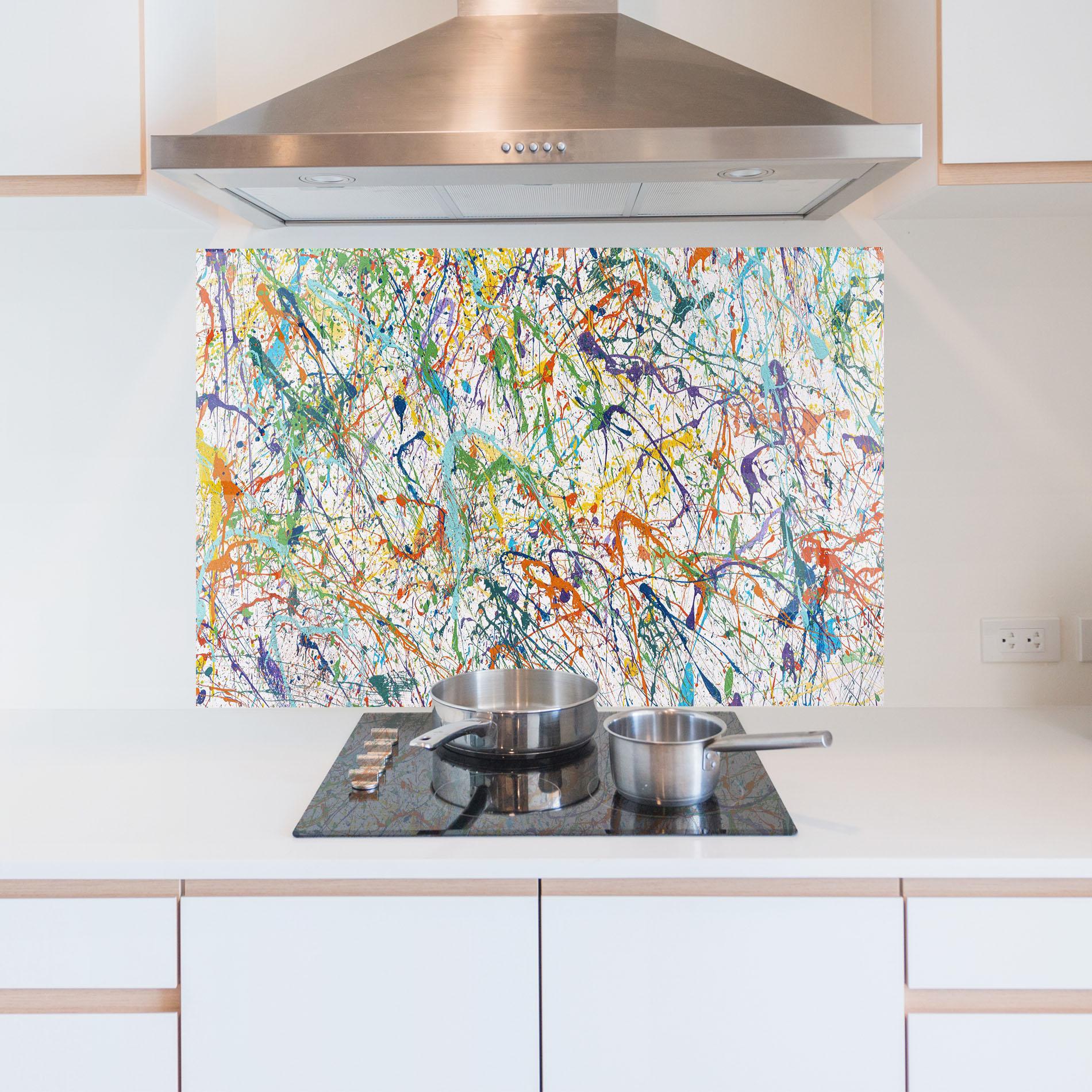 Konyhai üveg hátfal Art Explosion mockup 5