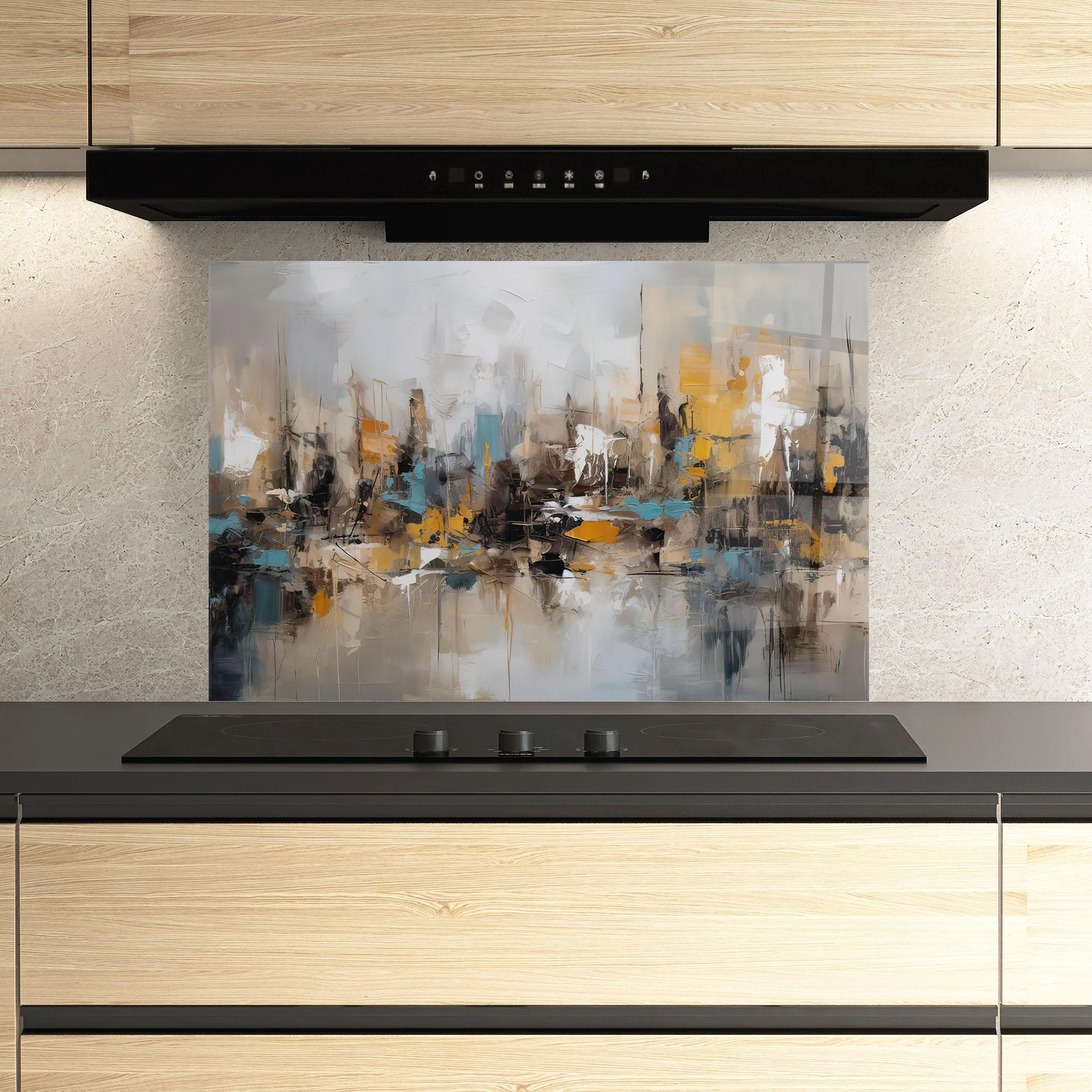 Konyhai üveg hátfal Abstract Los Angeles mockup 3