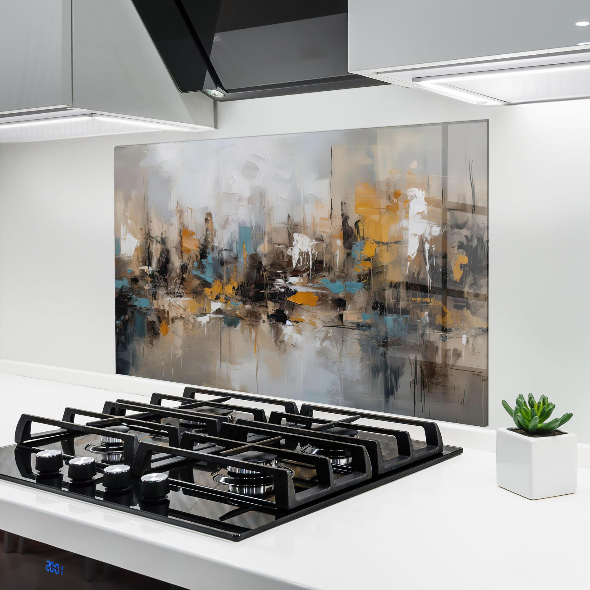 Konyhai üveg hátfal Abstract Los Angeles mockup 6