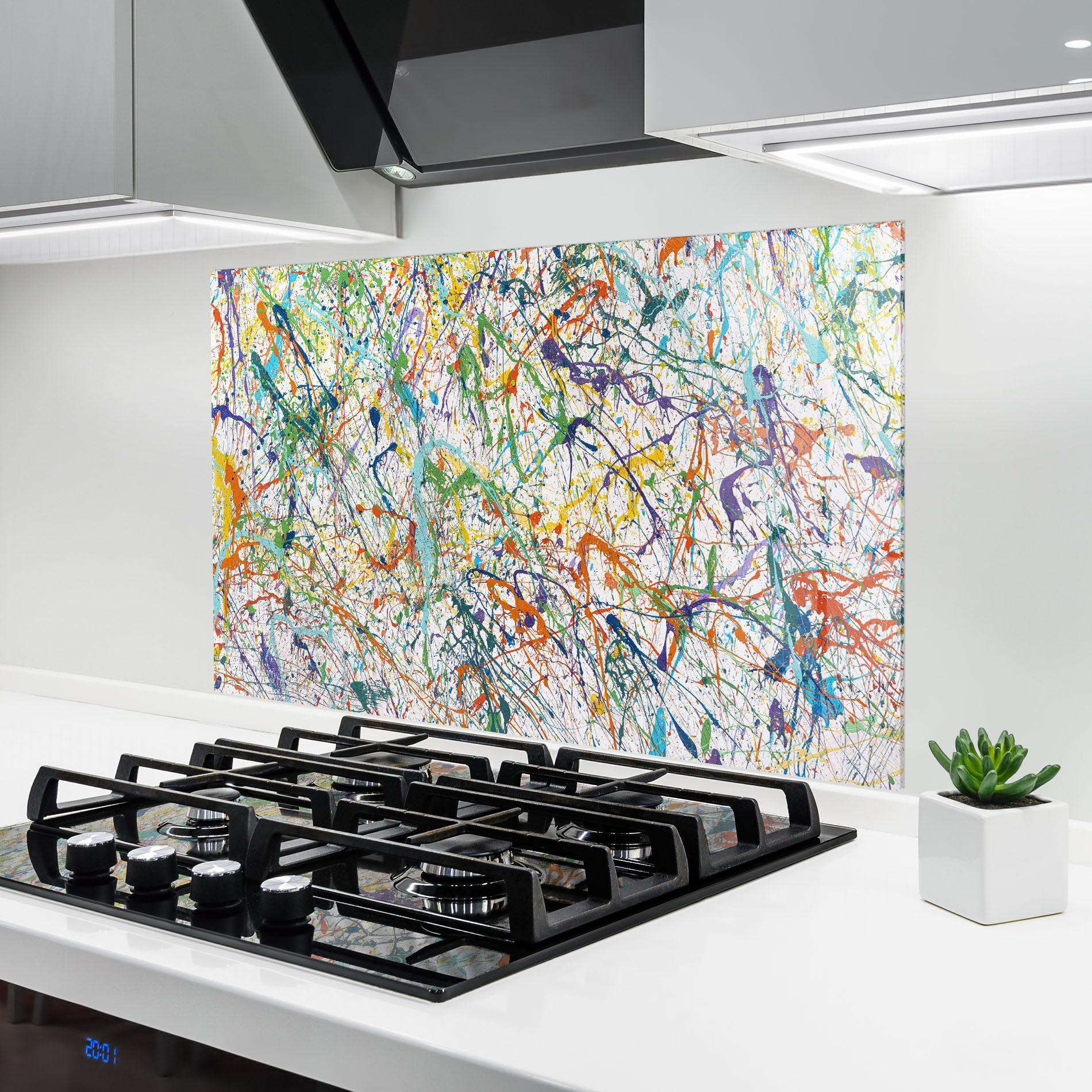 Konyhai üveg hátfal Art Explosion mockup 6