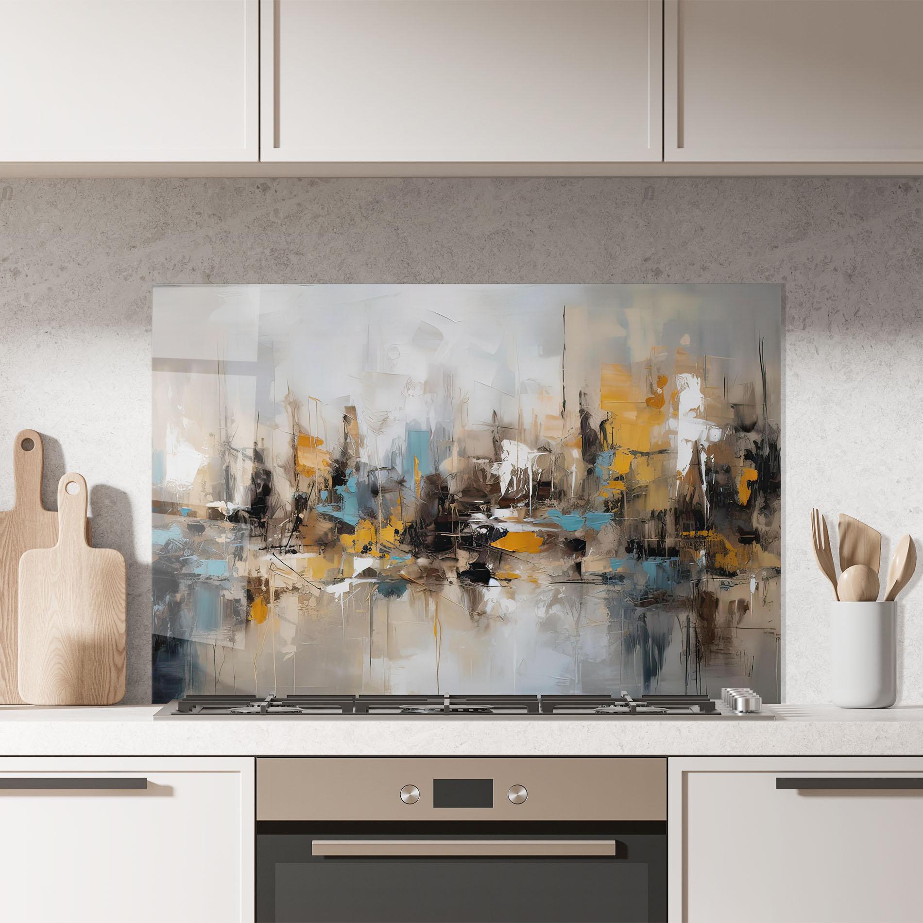 Konyhai üveg hátfal Abstract Los Angeles mockup 7