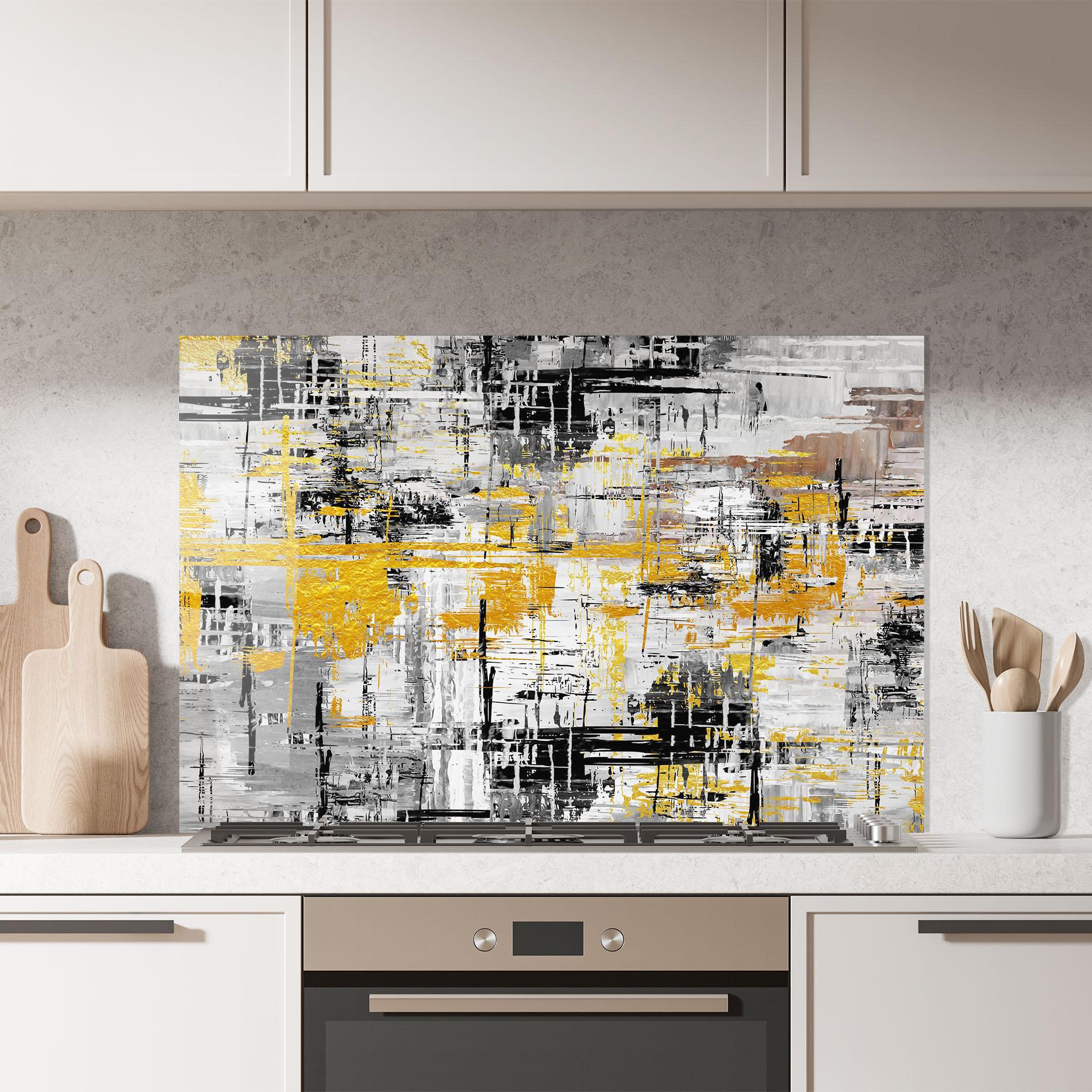 Konyhai üveg hátfal Abstract Mix Color mockup 7