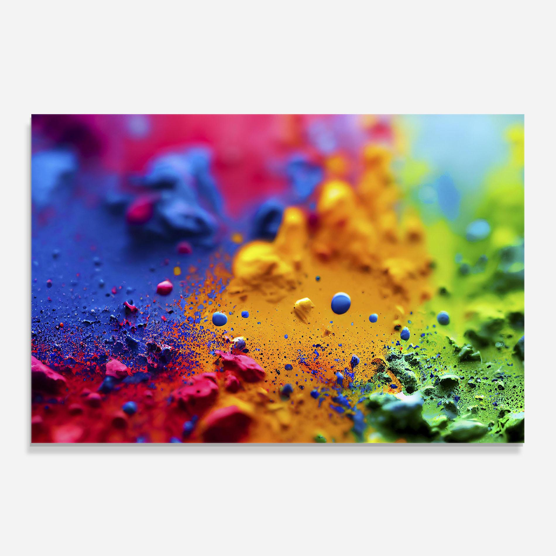 Konyhai üveg hátfal Acrylic Yellow Texture mockup 0