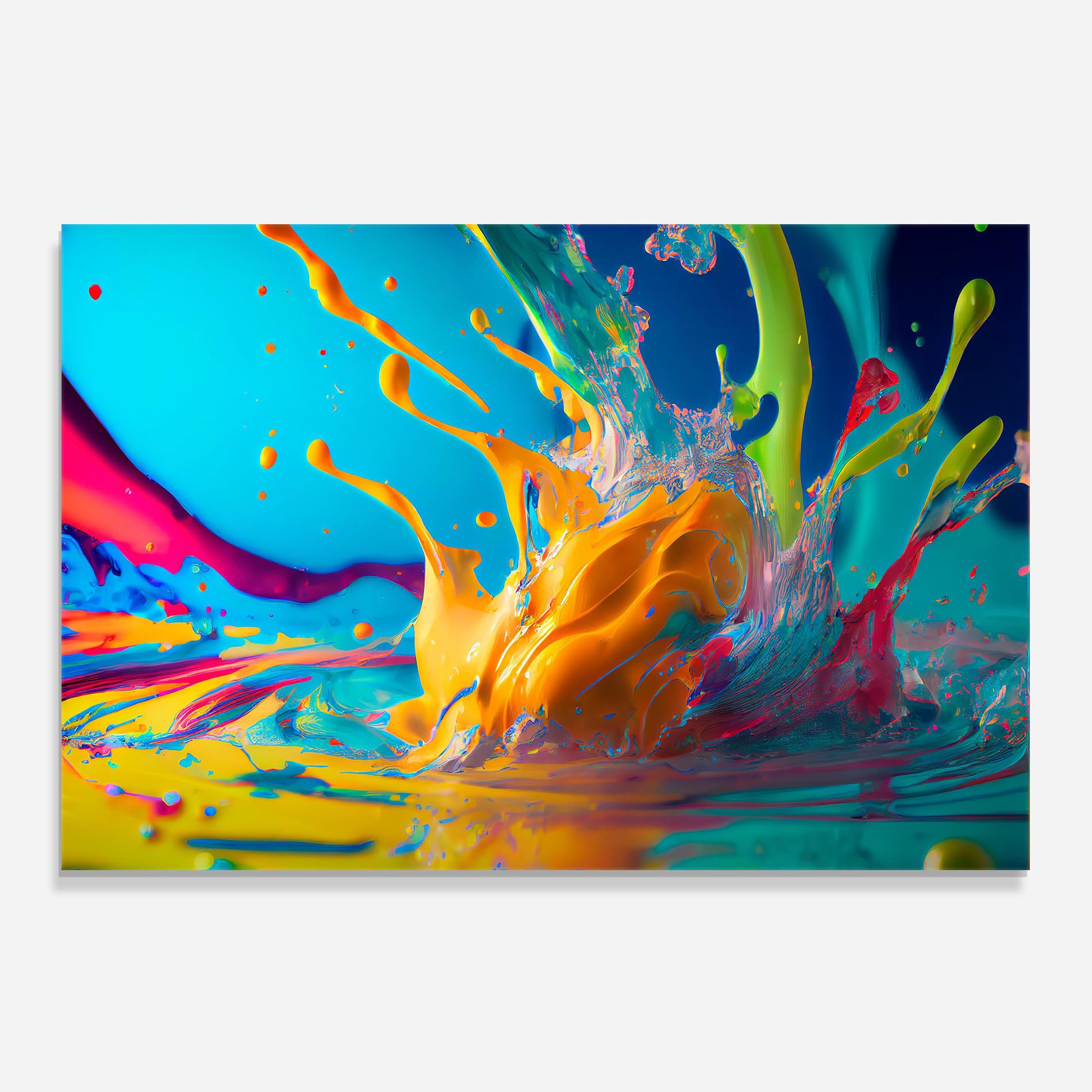 Colorful Water Splashing mockup 0