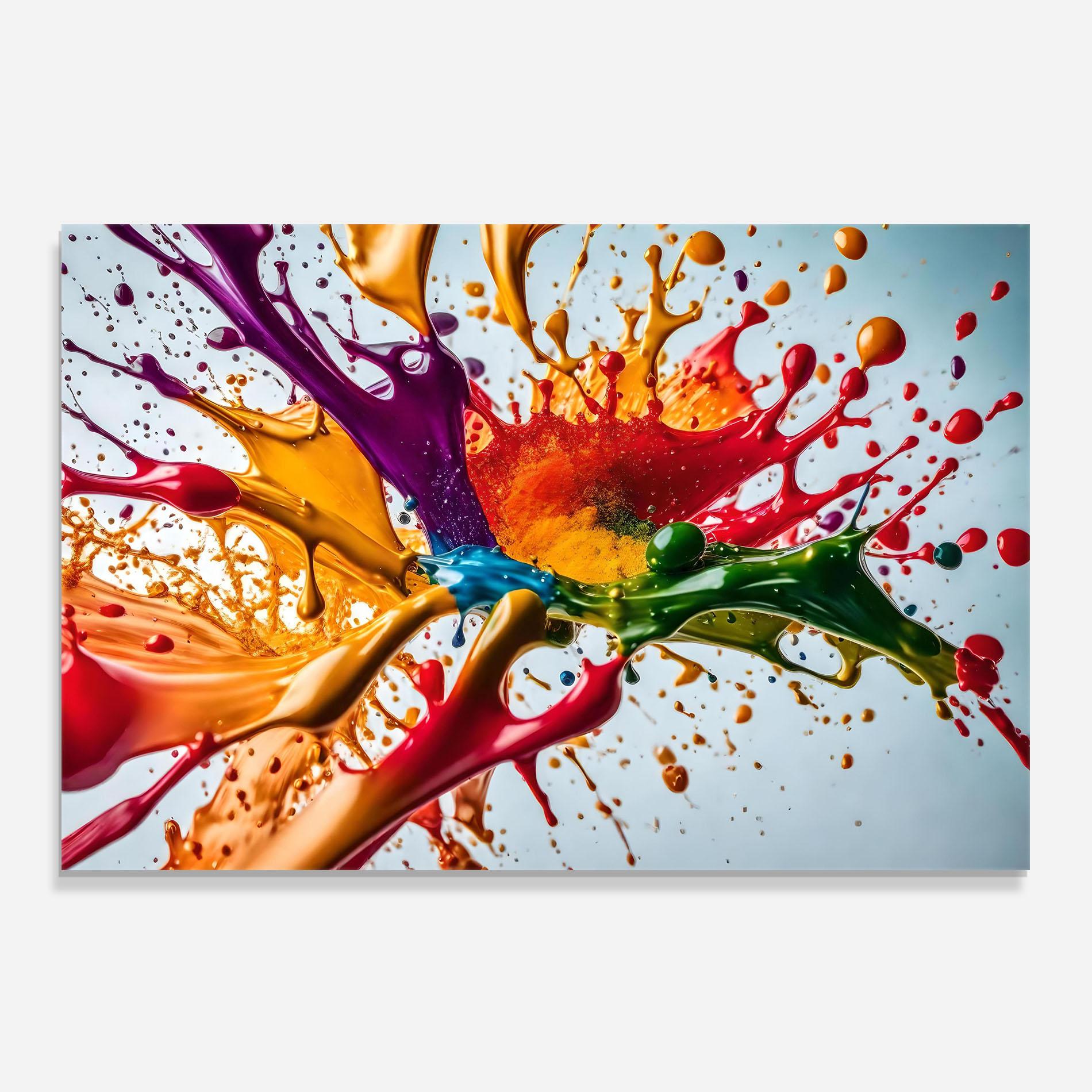 Konyhai üveg hátfal Colorful Yellow Rainbow mockup 0