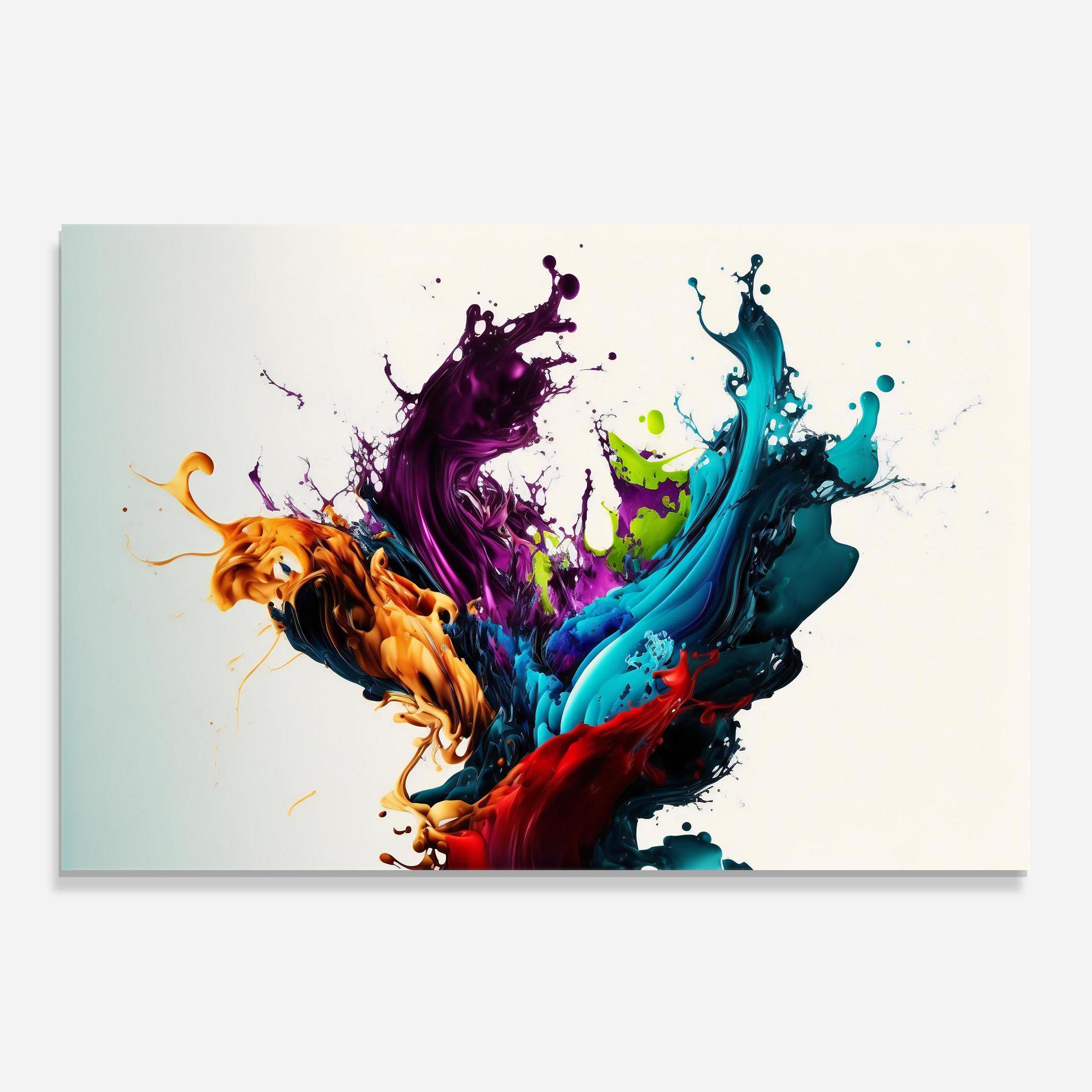 Konyhai üveg hátfal Dark Purple Splash mockup 0