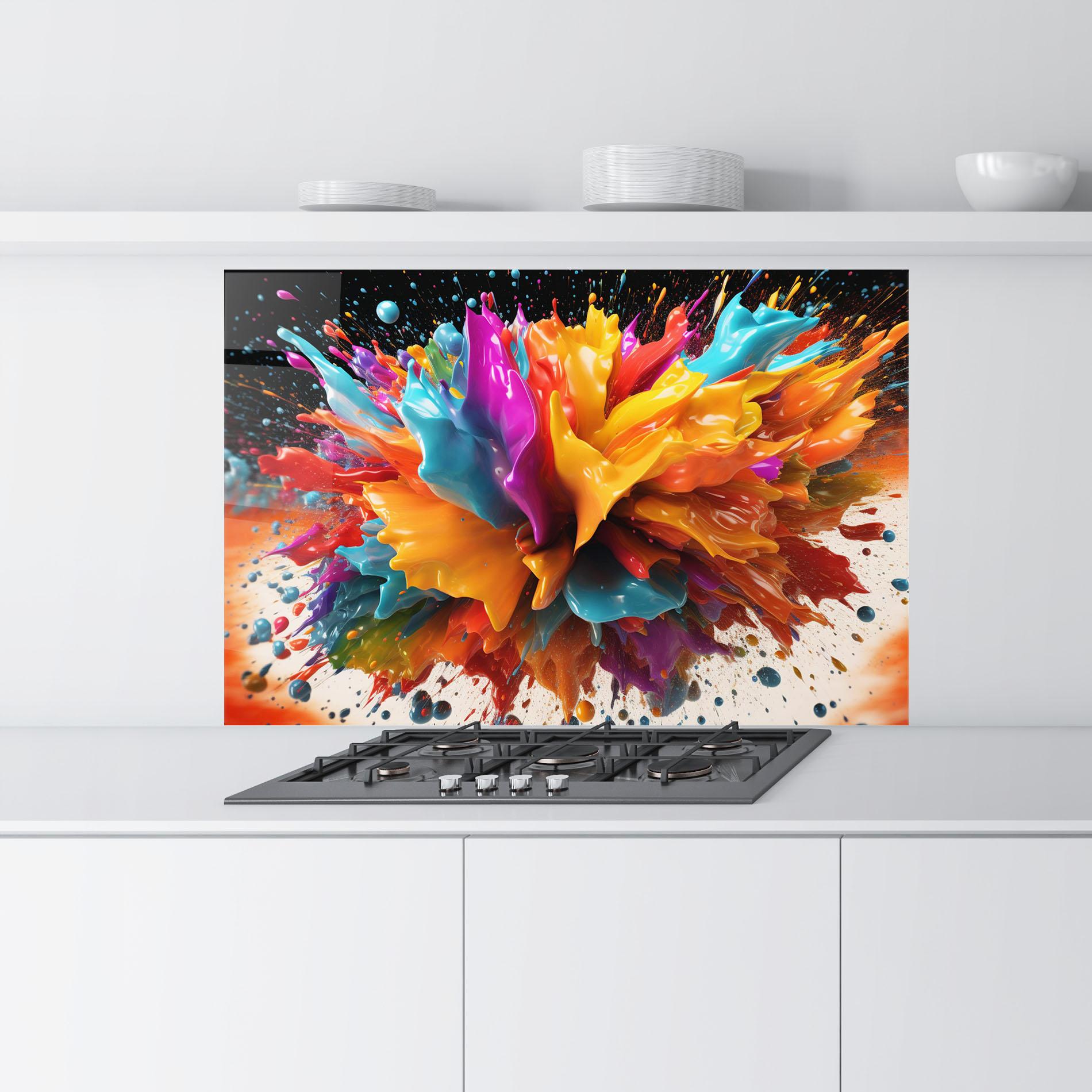 Konyhai üveg hátfal Abstract Splash mockup 9