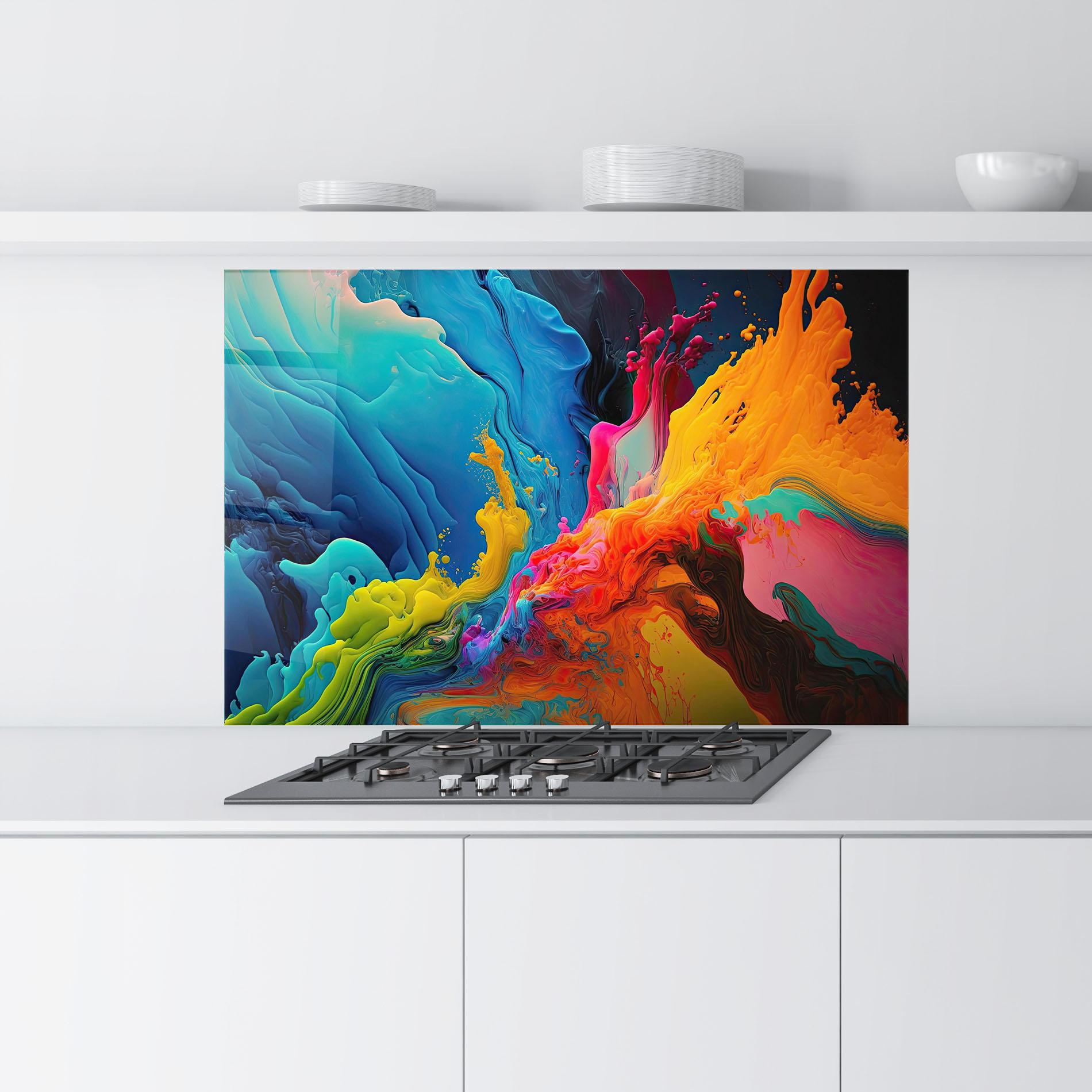 Konyhai üveg hátfal Color Floating mockup 9