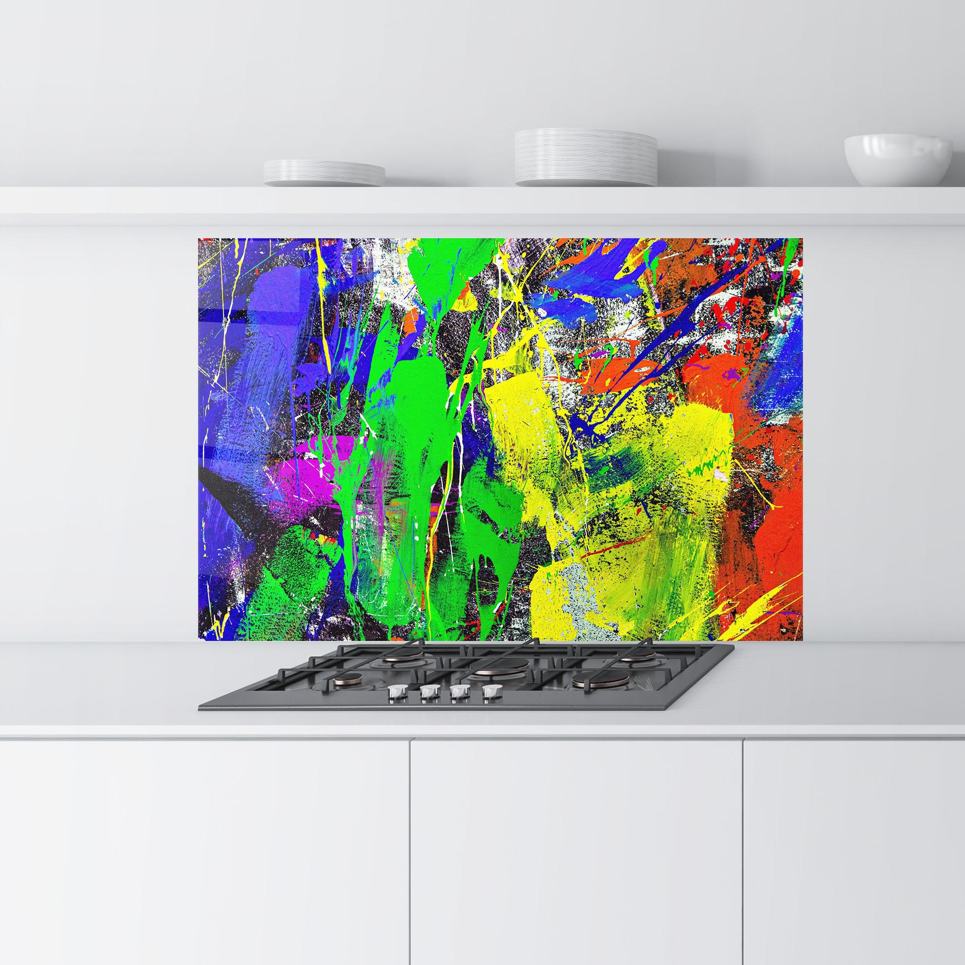 Konyhai üveg hátfal Color Mix Abstract mockup 9
