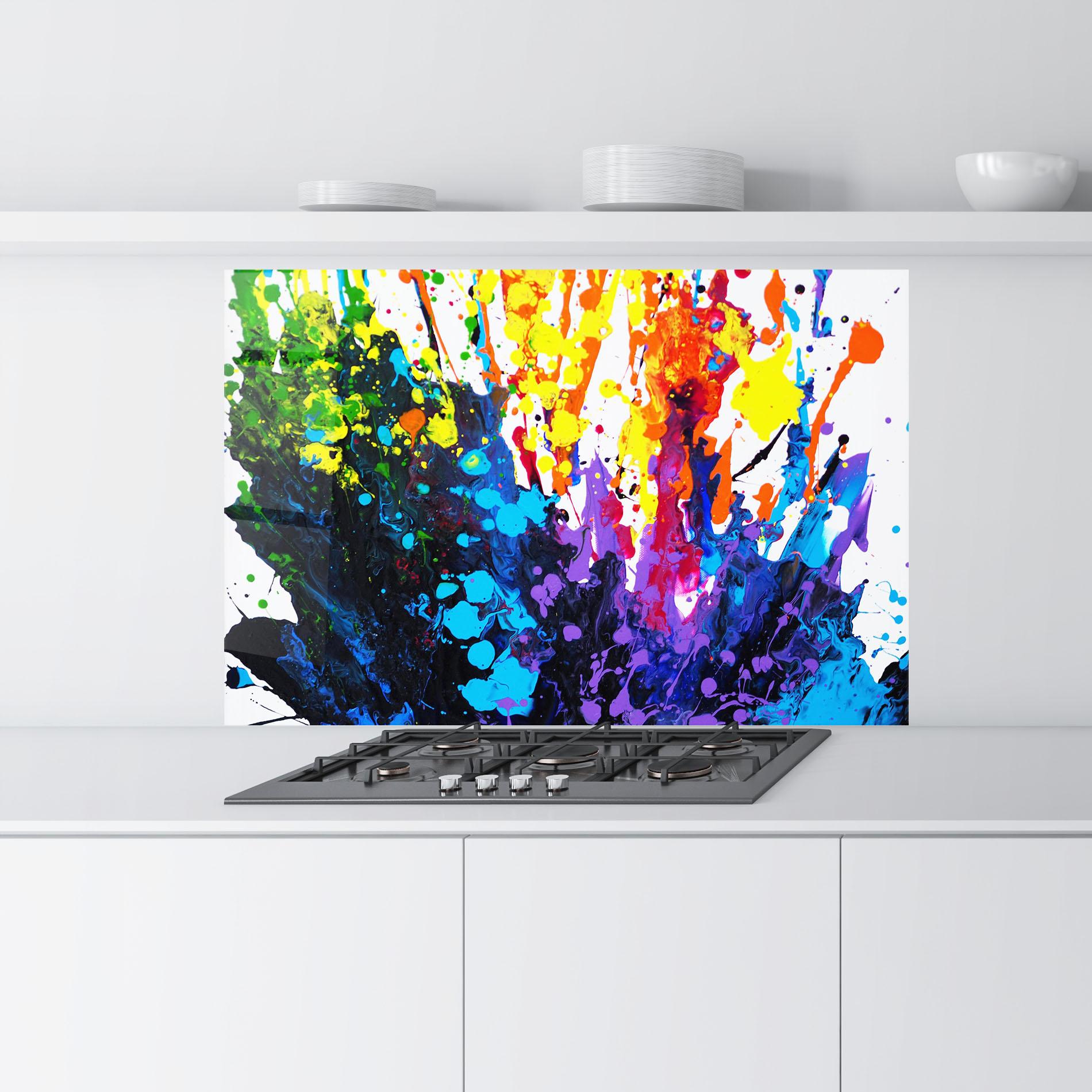 Konyhai üveg hátfal Color Splash 2d mockup 9