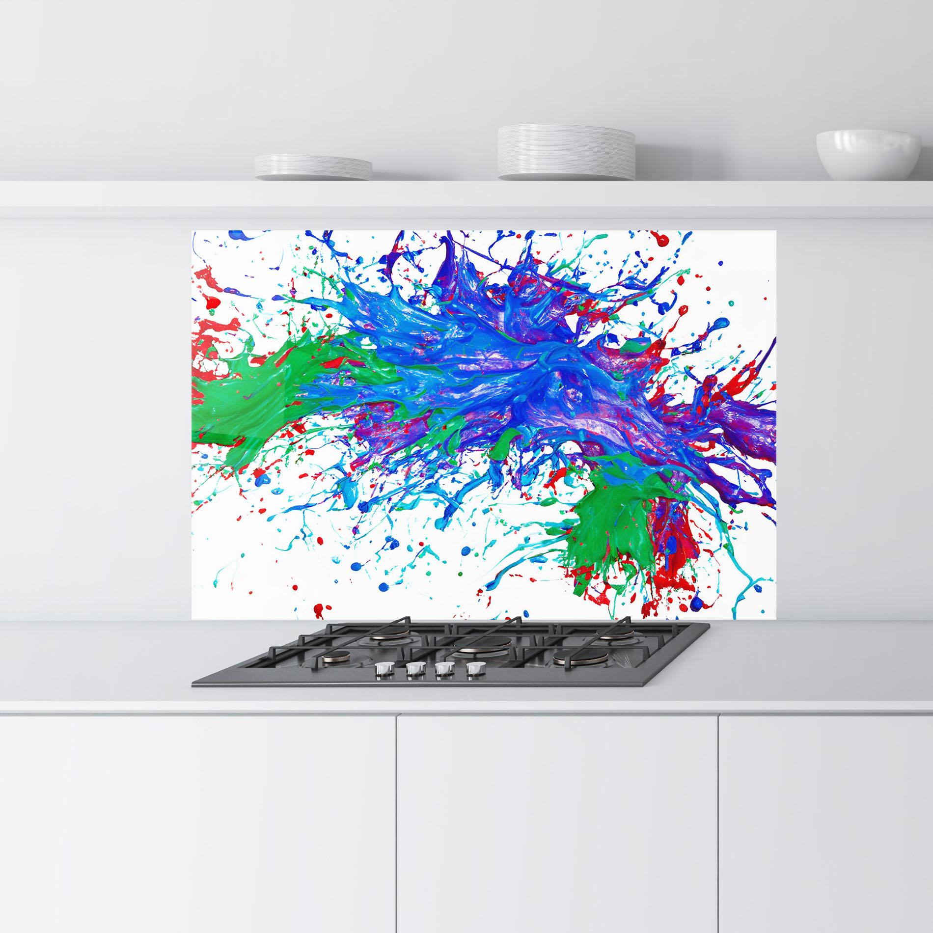 Konyhai üveg hátfal Colorful Blue Purple mockup 9