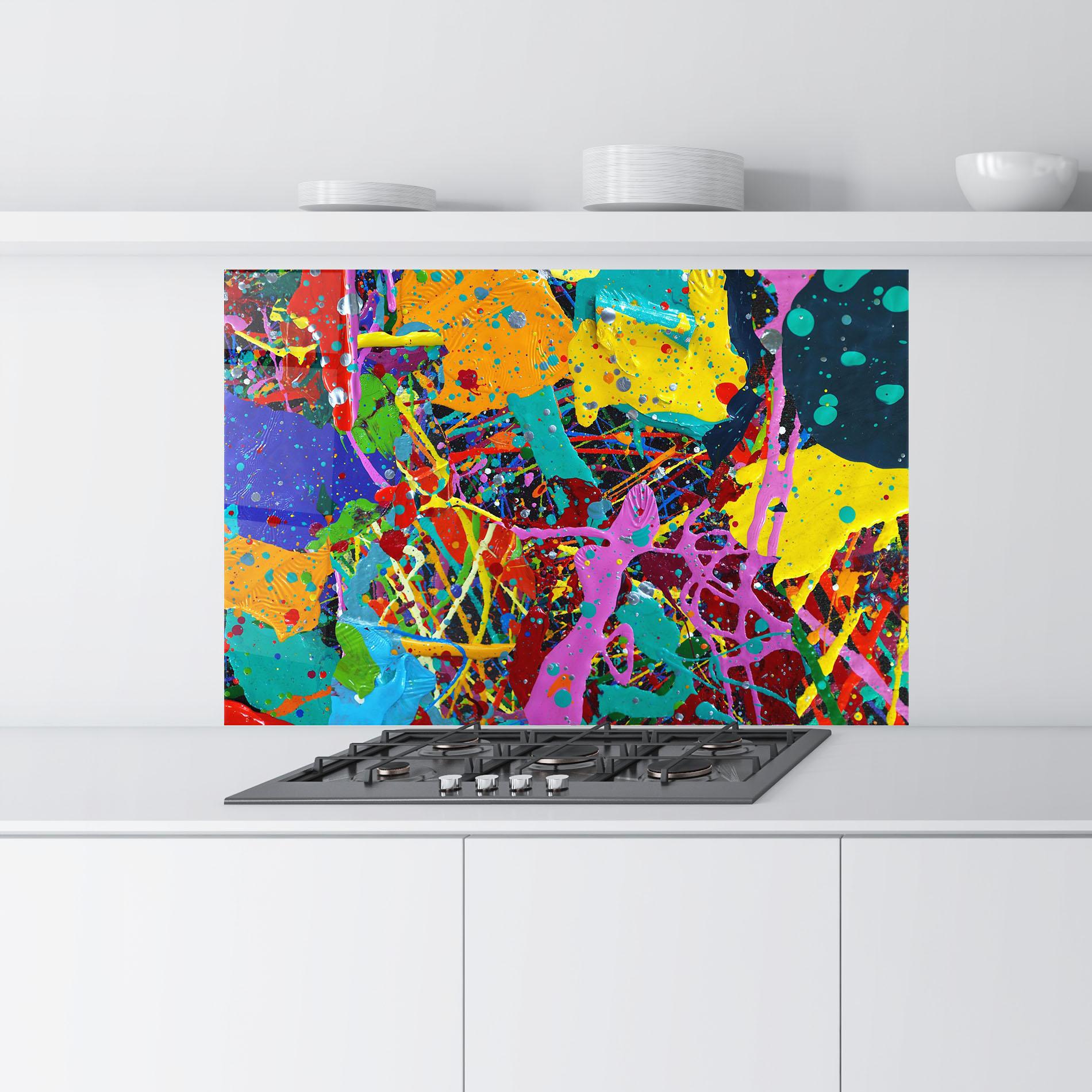 Konyhai üveg hátfal Dark Panorama mockup 9