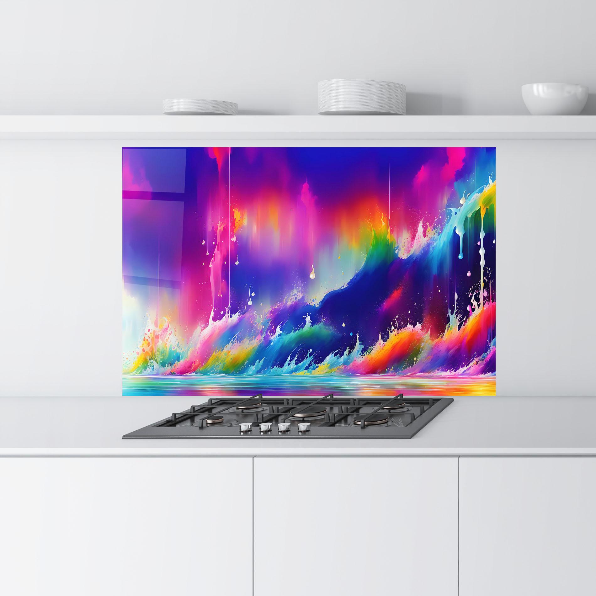 Konyhai üveg hátfal Fairytale Landscape mockup 9