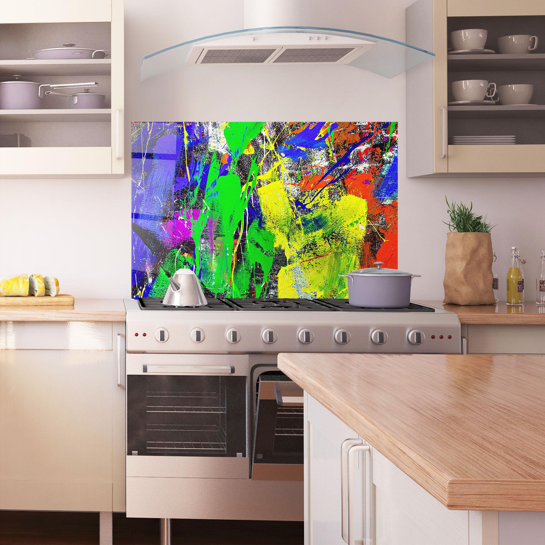 Konyhai üveg hátfal Color Mix Abstract mockup 1