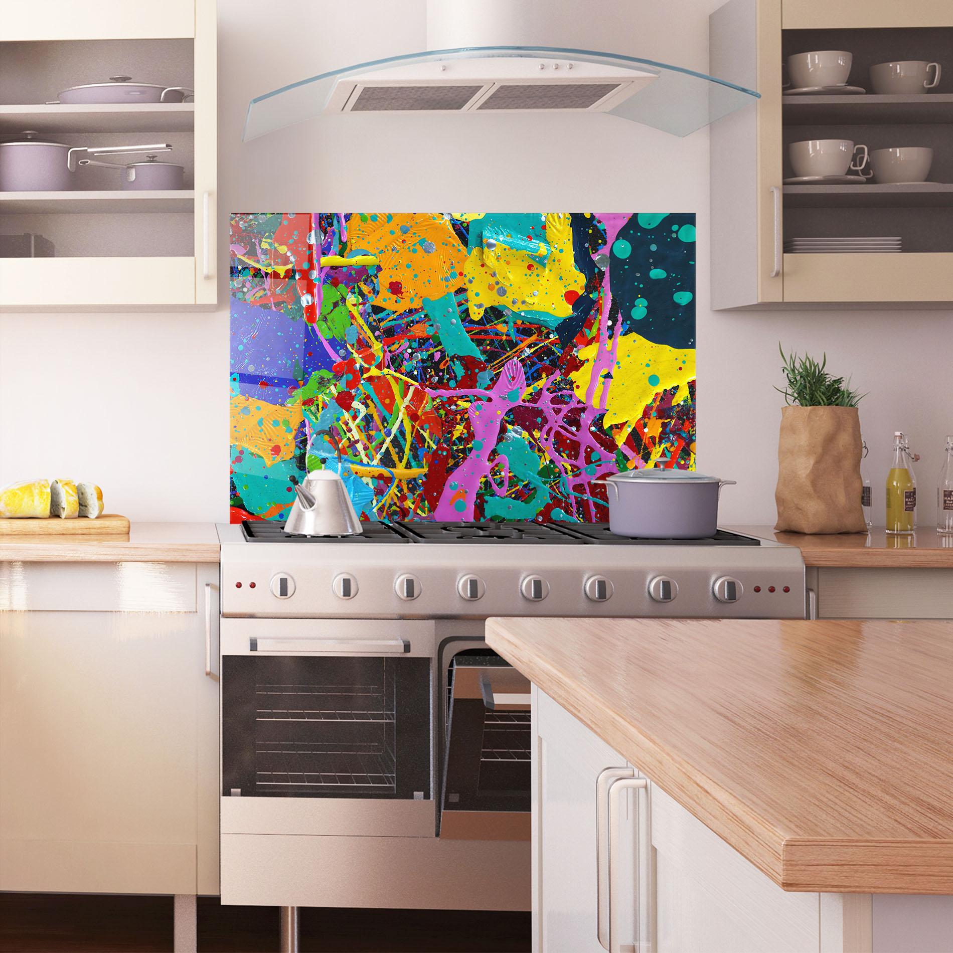 Konyhai üveg hátfal Dark Panorama mockup 1