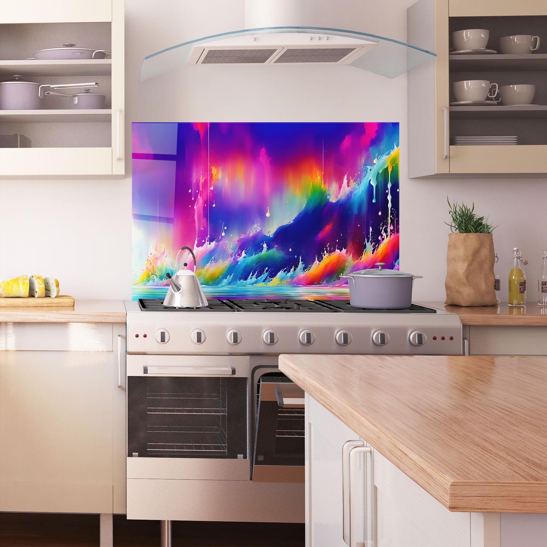 Konyhai üveg hátfal Fairytale Landscape mockup 1