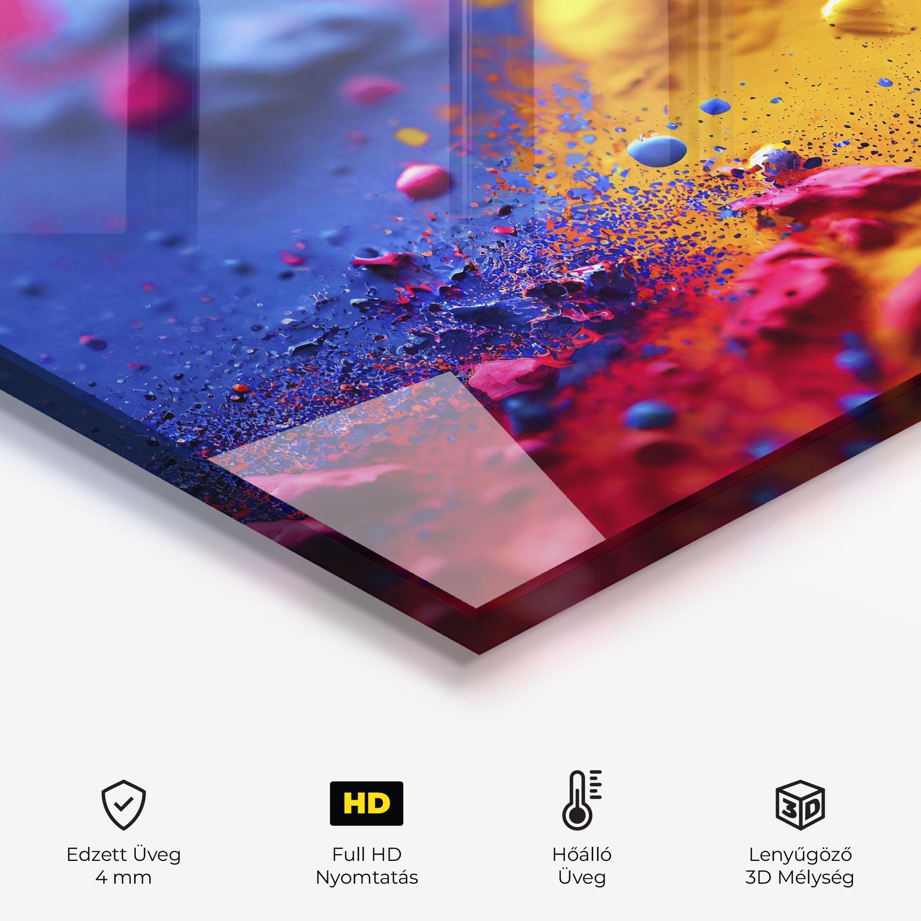 Konyhai üveg hátfal Acrylic Yellow Texture mockup 2