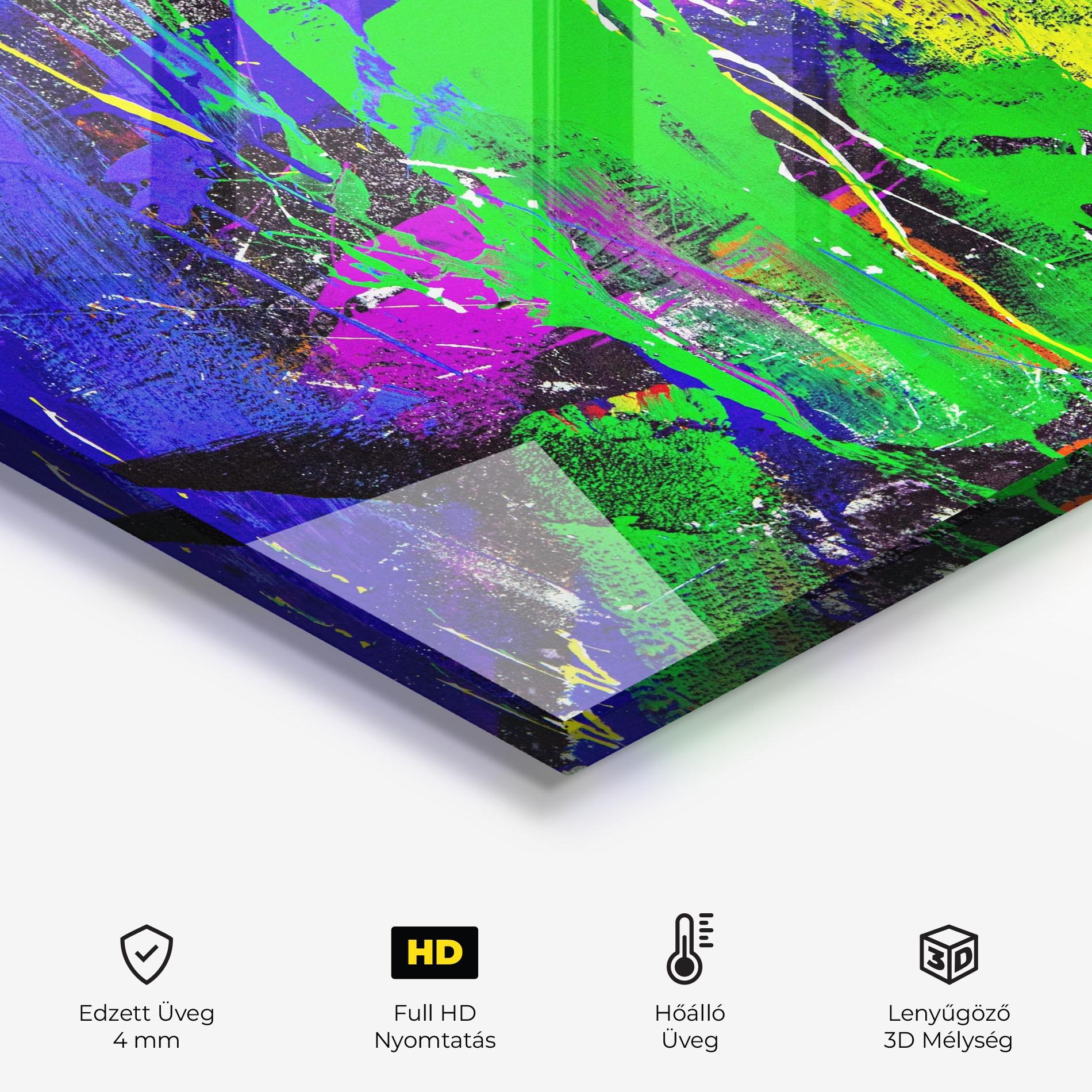 Konyhai üveg hátfal Color Mix Abstract mockup 2