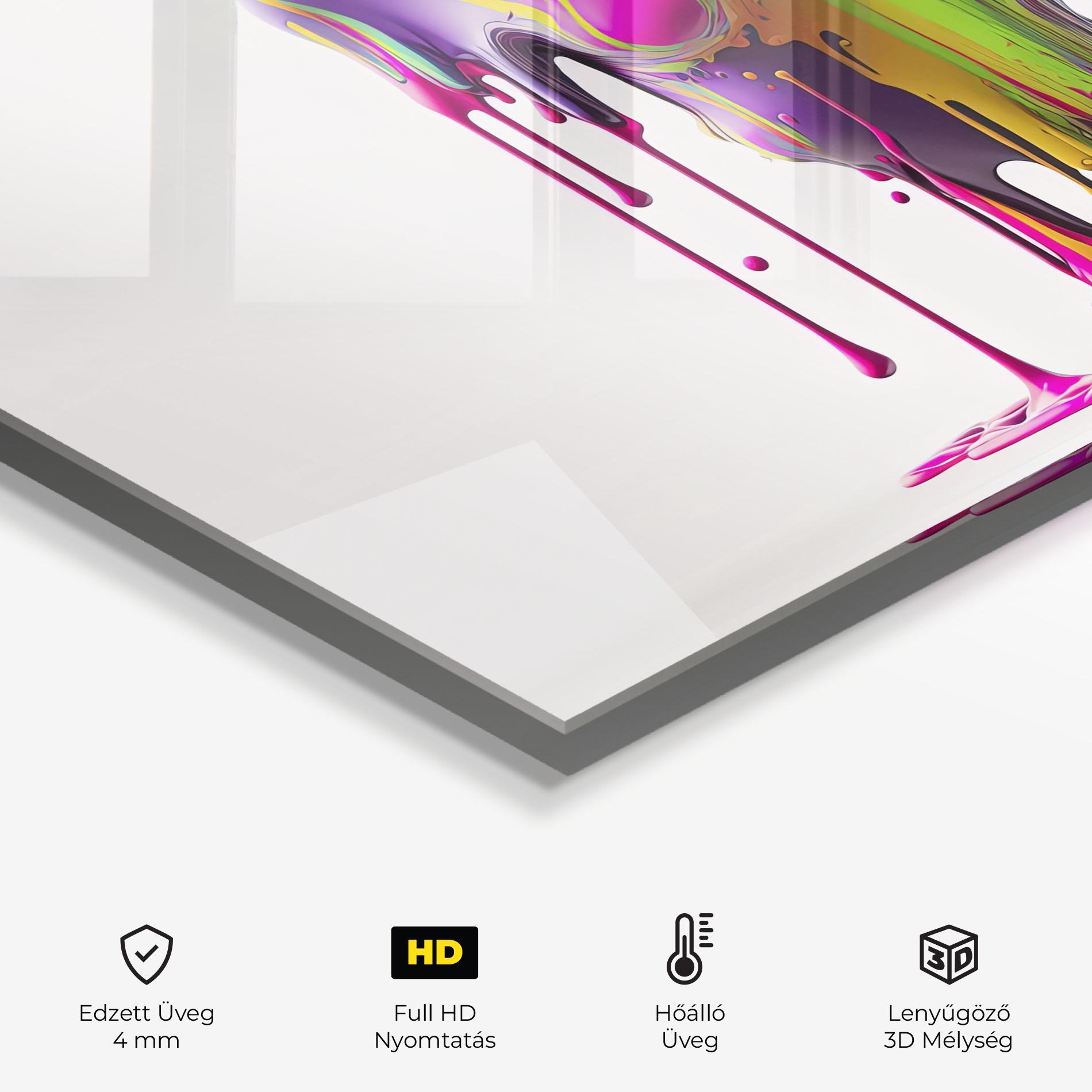 Konyhai üveg hátfal Colorful Body mockup 2