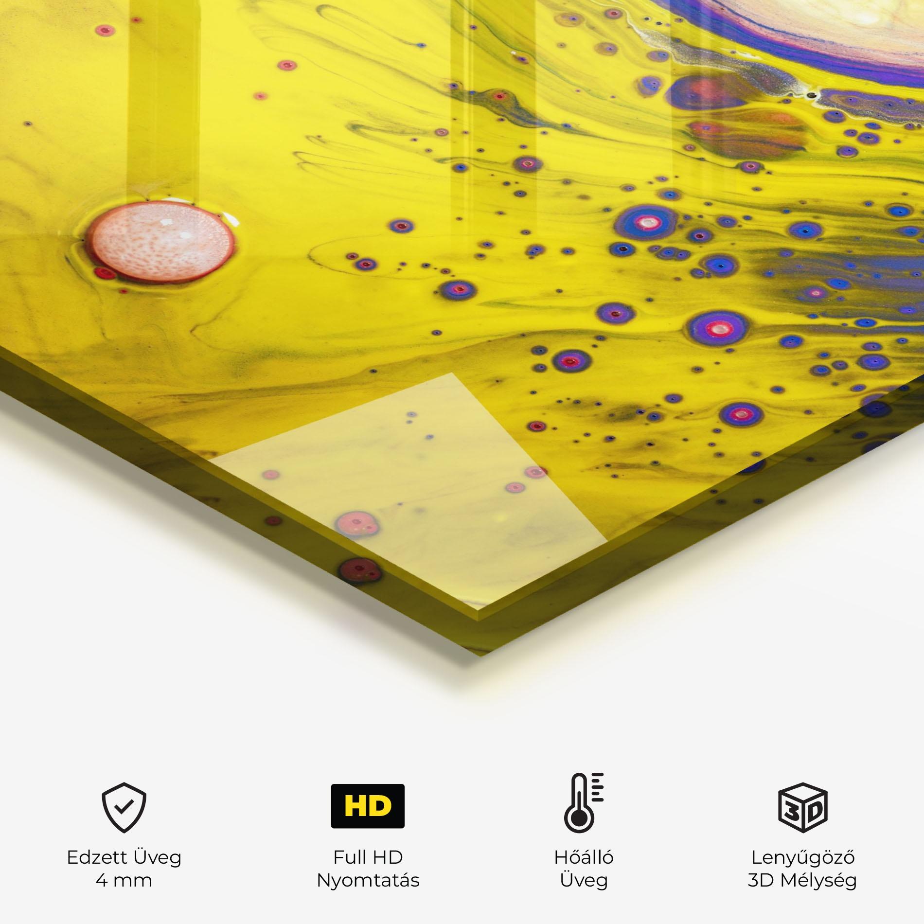 Konyhai üveg hátfal Colorful Liquid Marble mockup 2