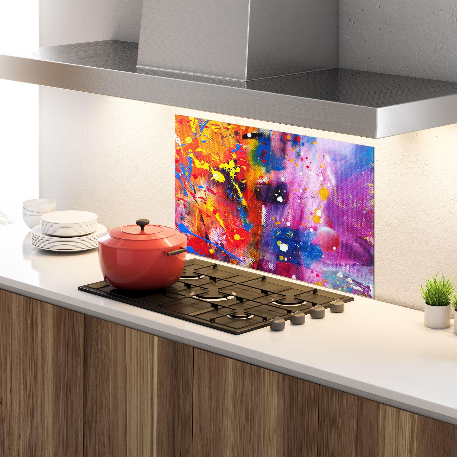 Konyhai üveg hátfal Art Panorama mockup 4