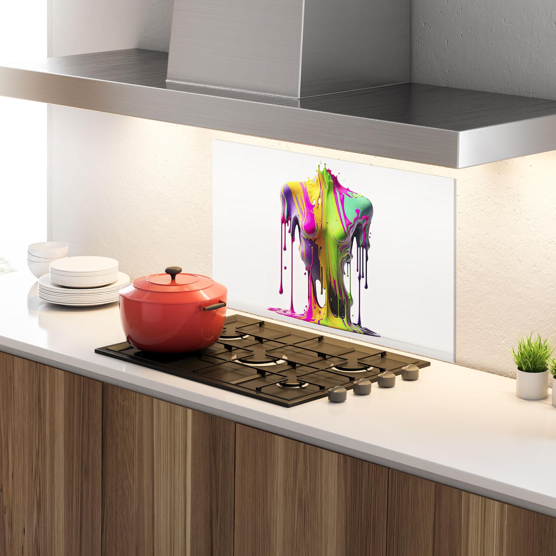 Konyhai üveg hátfal Colorful Body mockup 4