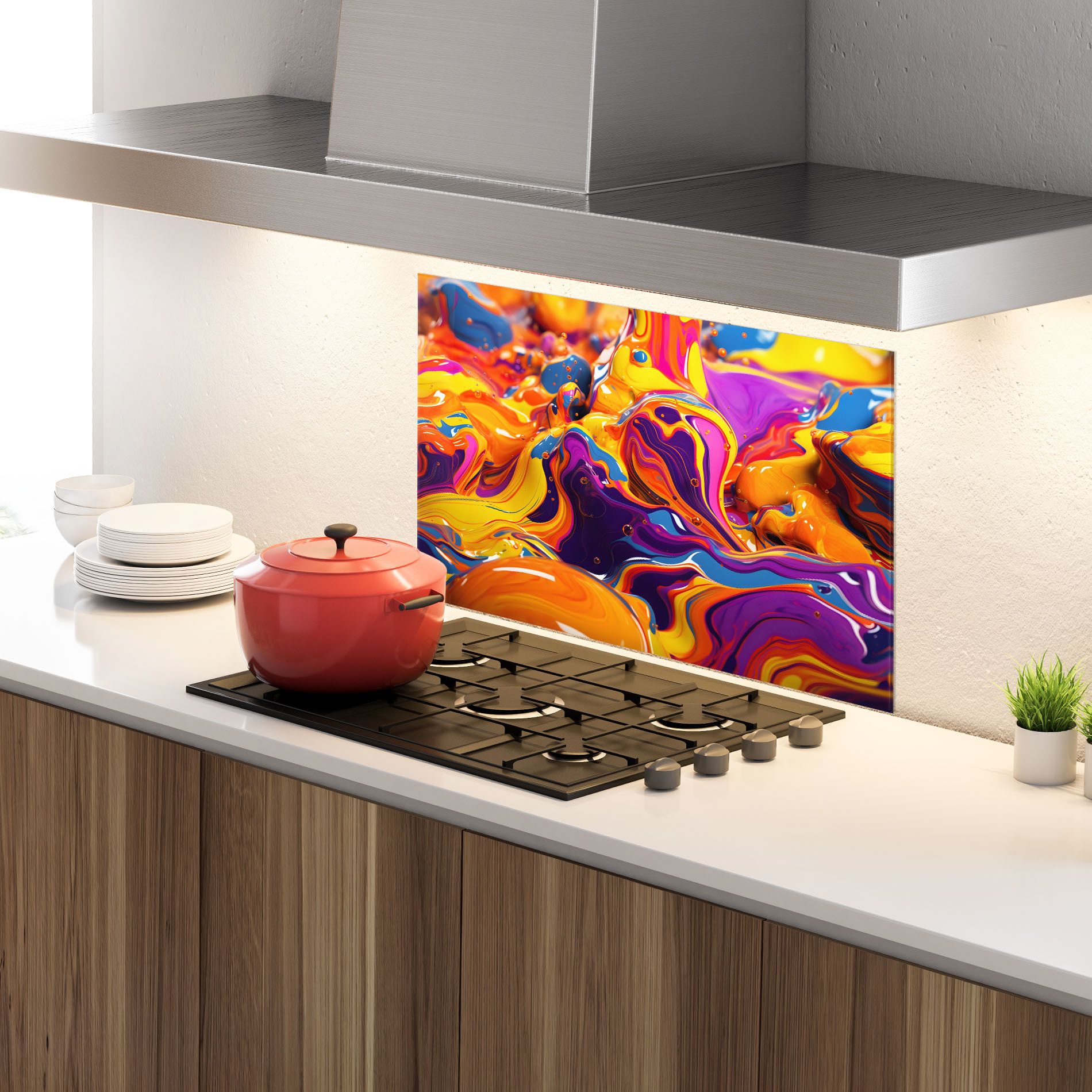 Colorful Waves mockup 4