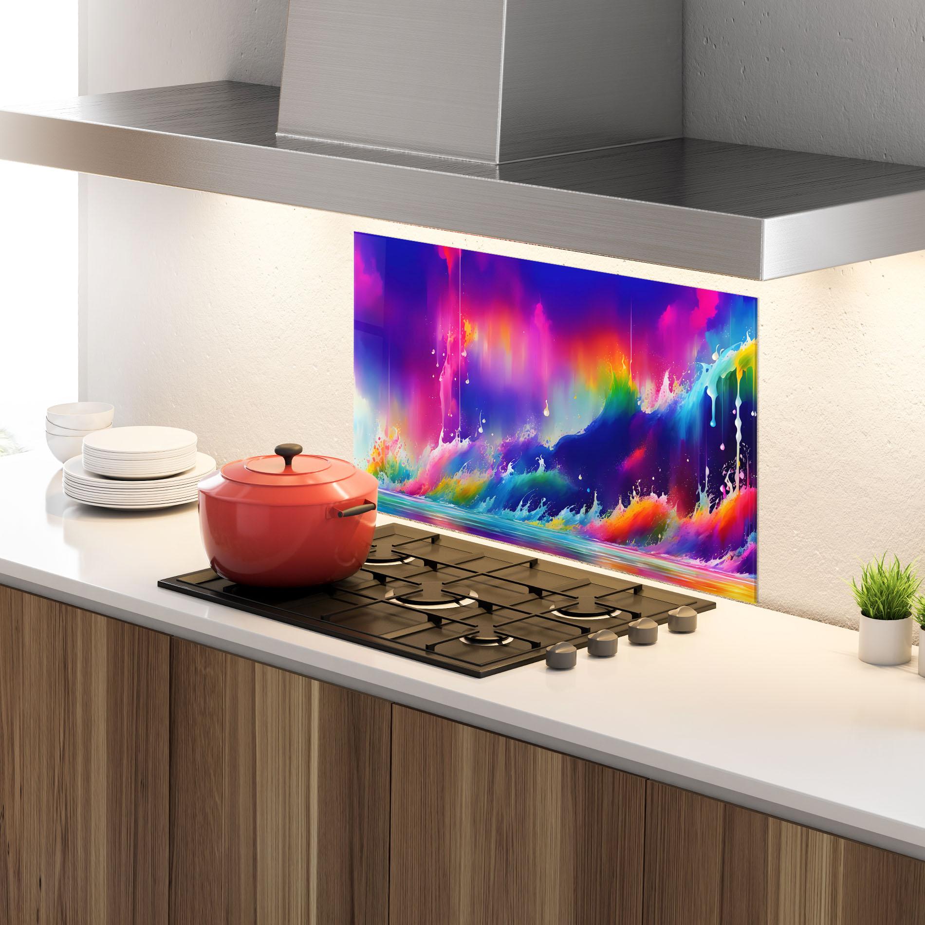 Konyhai üveg hátfal Fairytale Landscape mockup 4