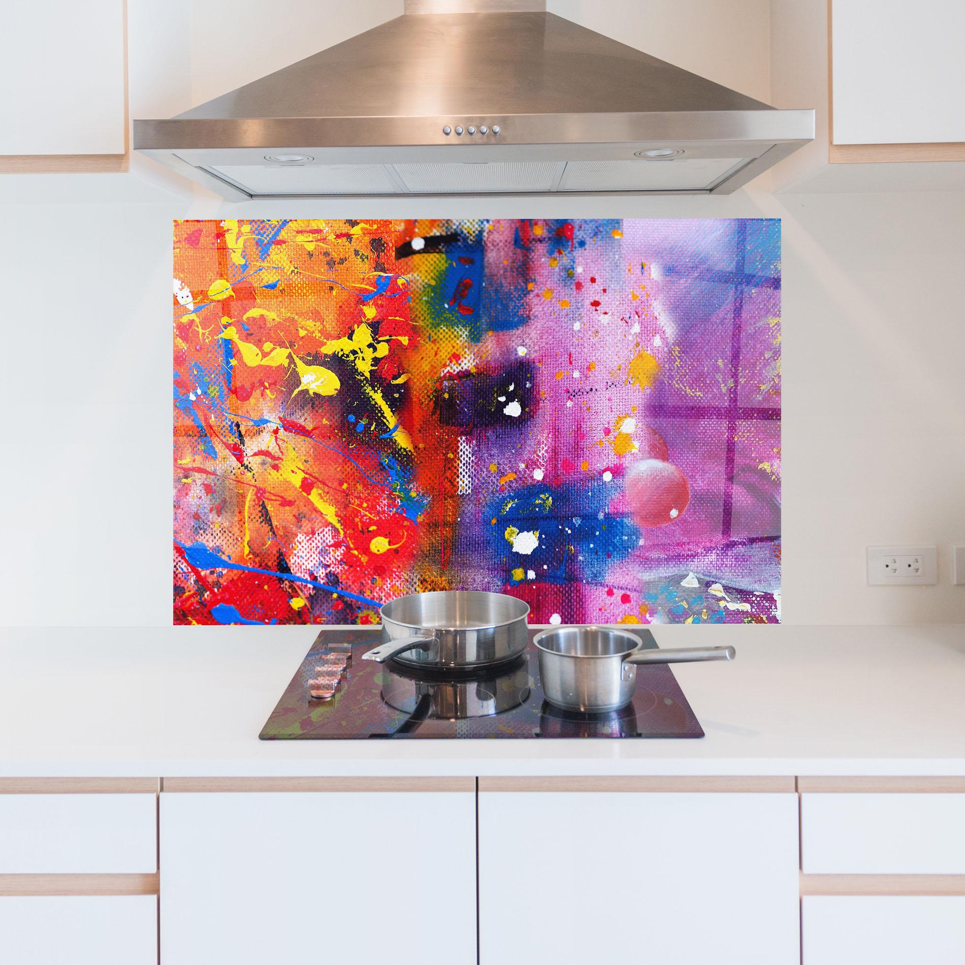 Konyhai üveg hátfal Art Panorama mockup 5