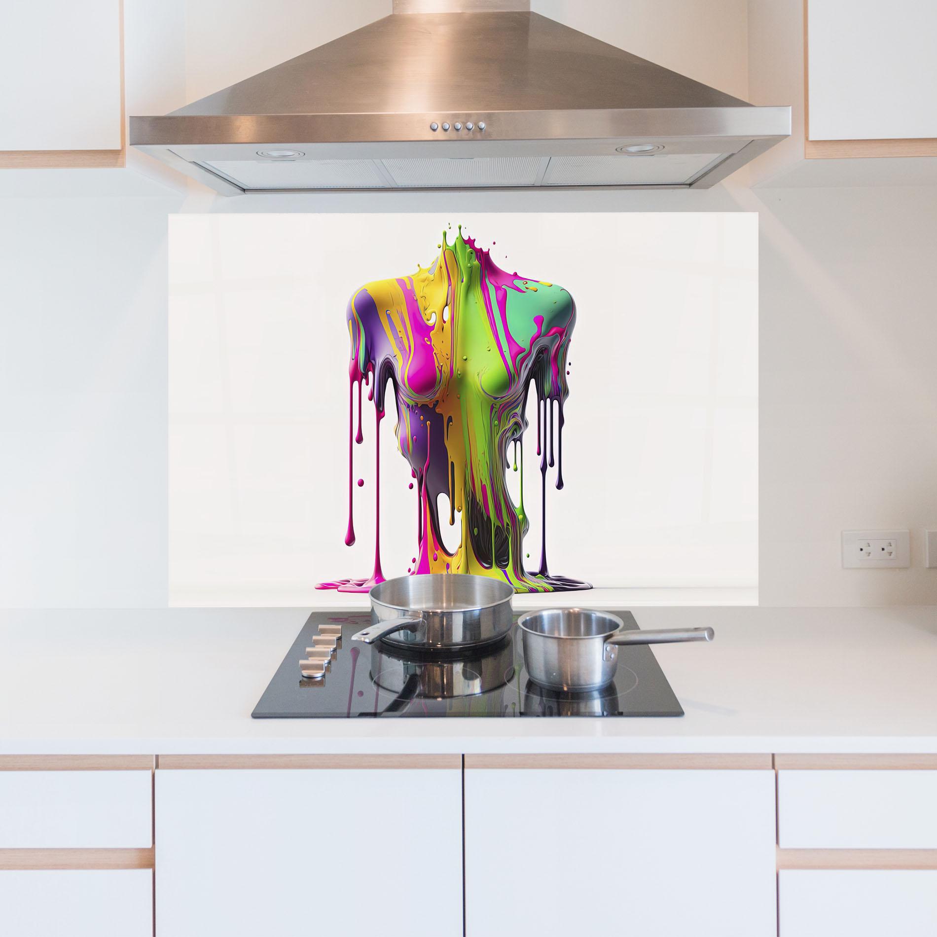 Konyhai üveg hátfal Colorful Body mockup 5