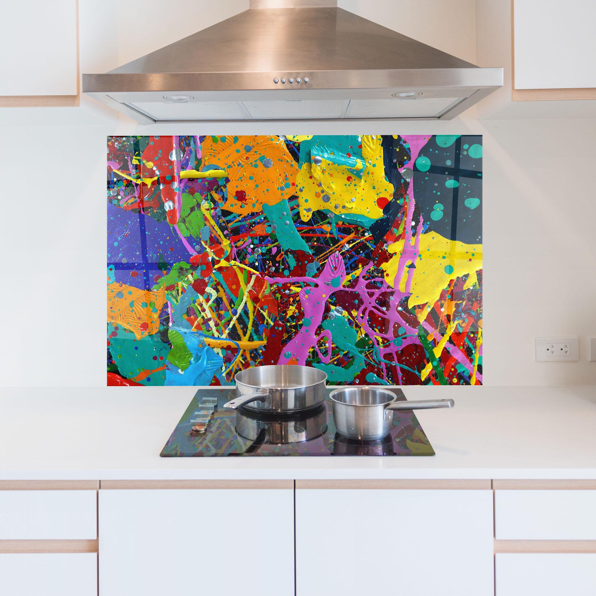 Konyhai üveg hátfal Dark Panorama mockup 5