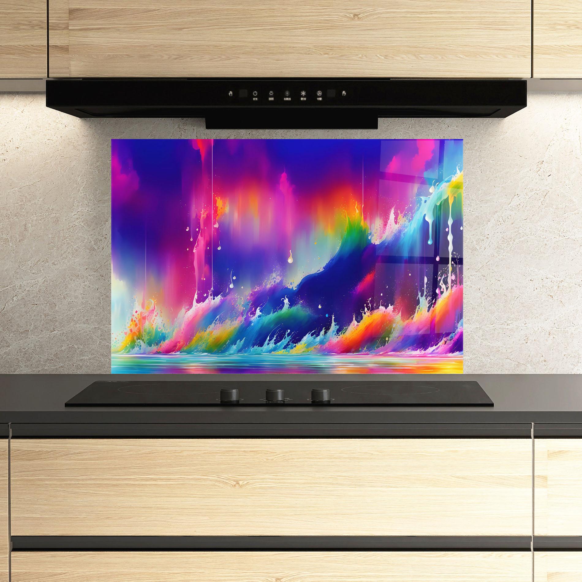 Konyhai üveg hátfal Fairytale Landscape mockup 3