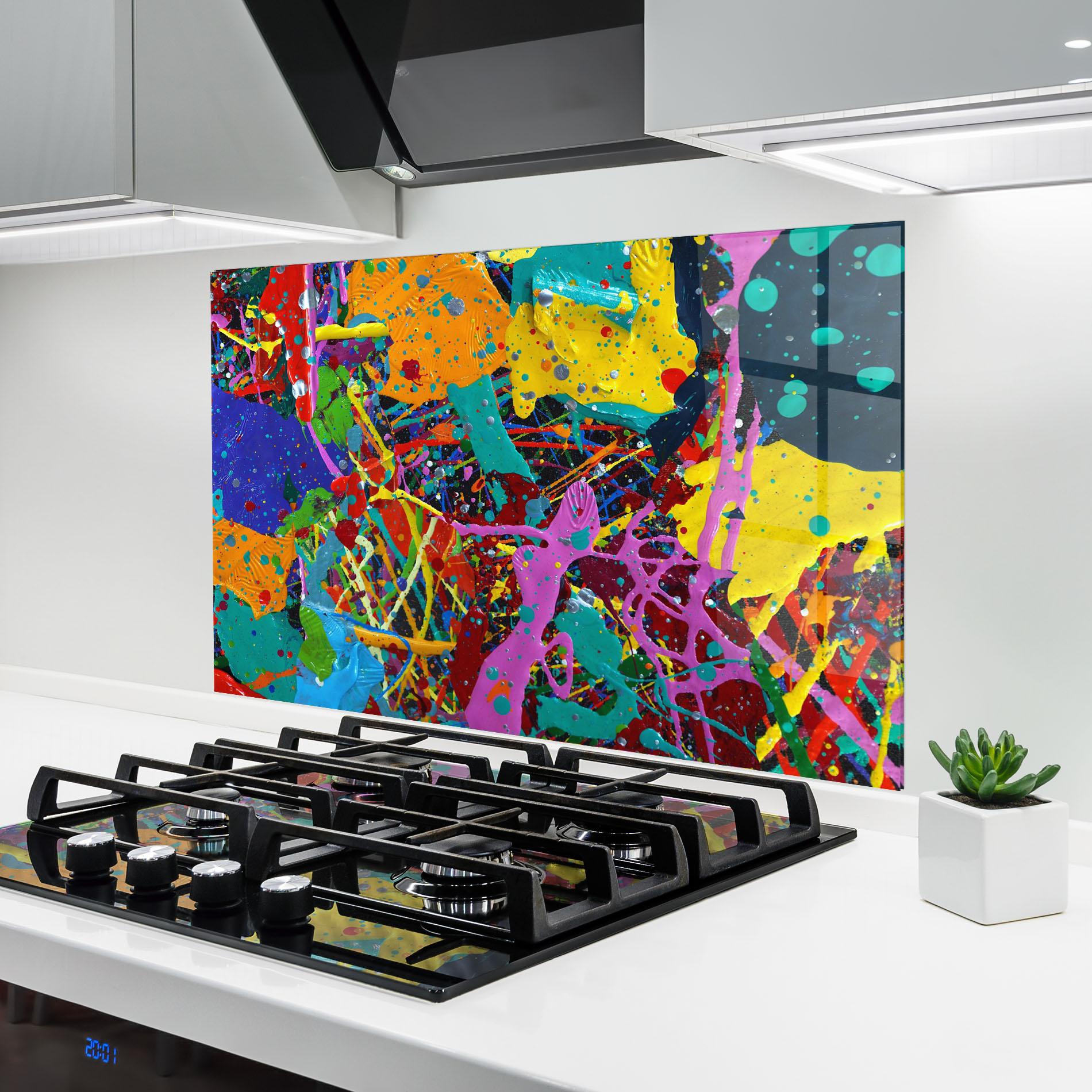 Konyhai üveg hátfal Dark Panorama mockup 6