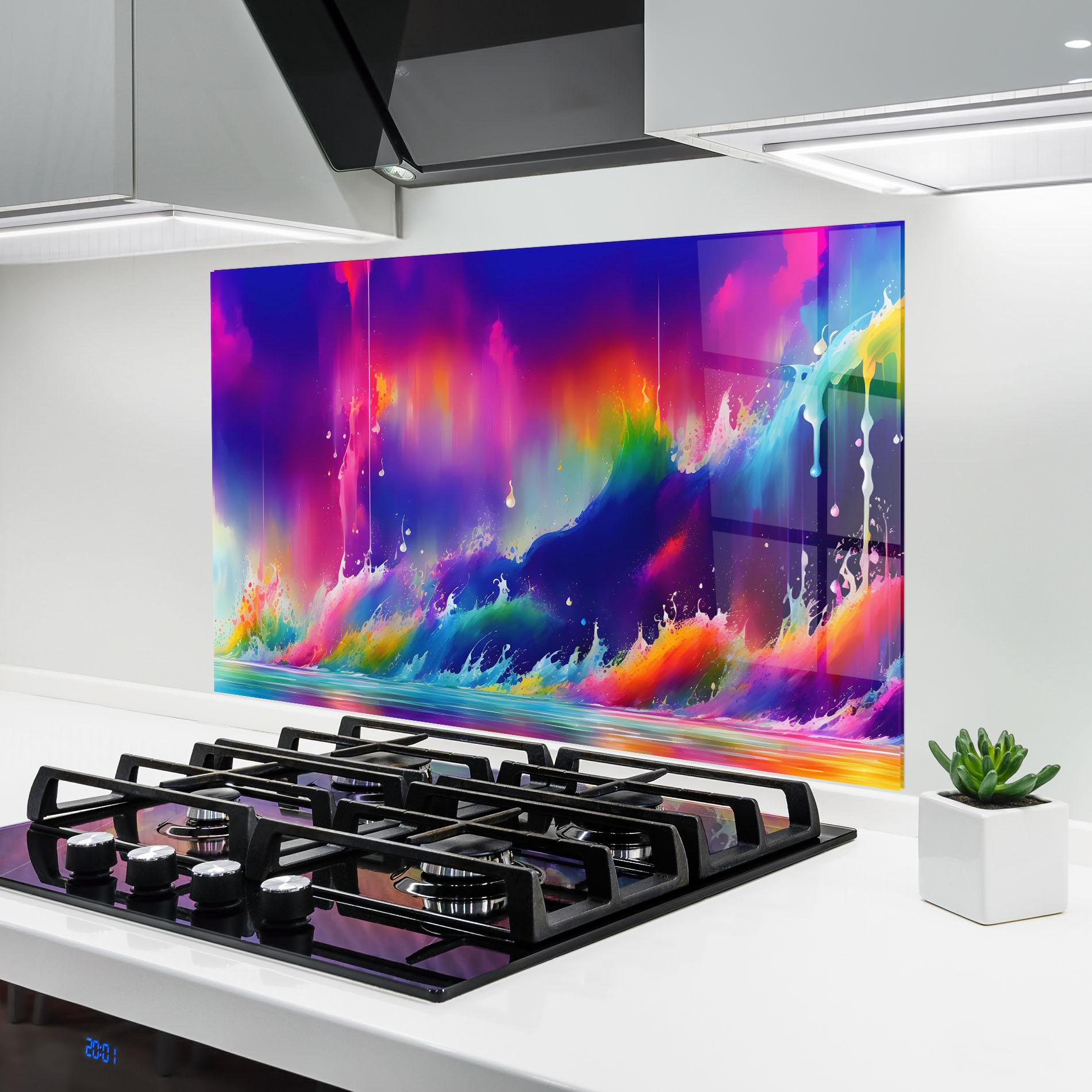 Konyhai üveg hátfal Fairytale Landscape mockup 6