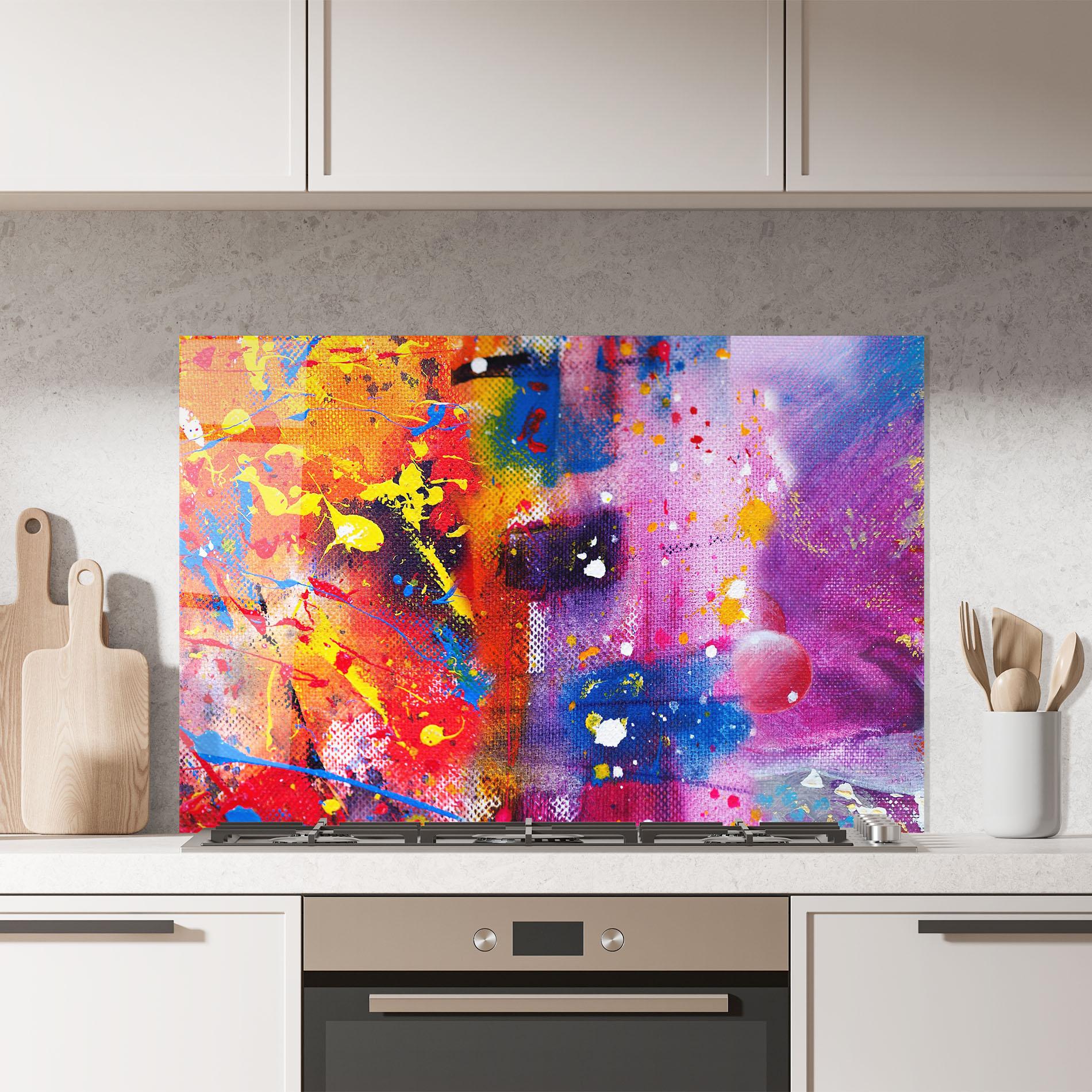 Konyhai üveg hátfal Art Panorama mockup 7