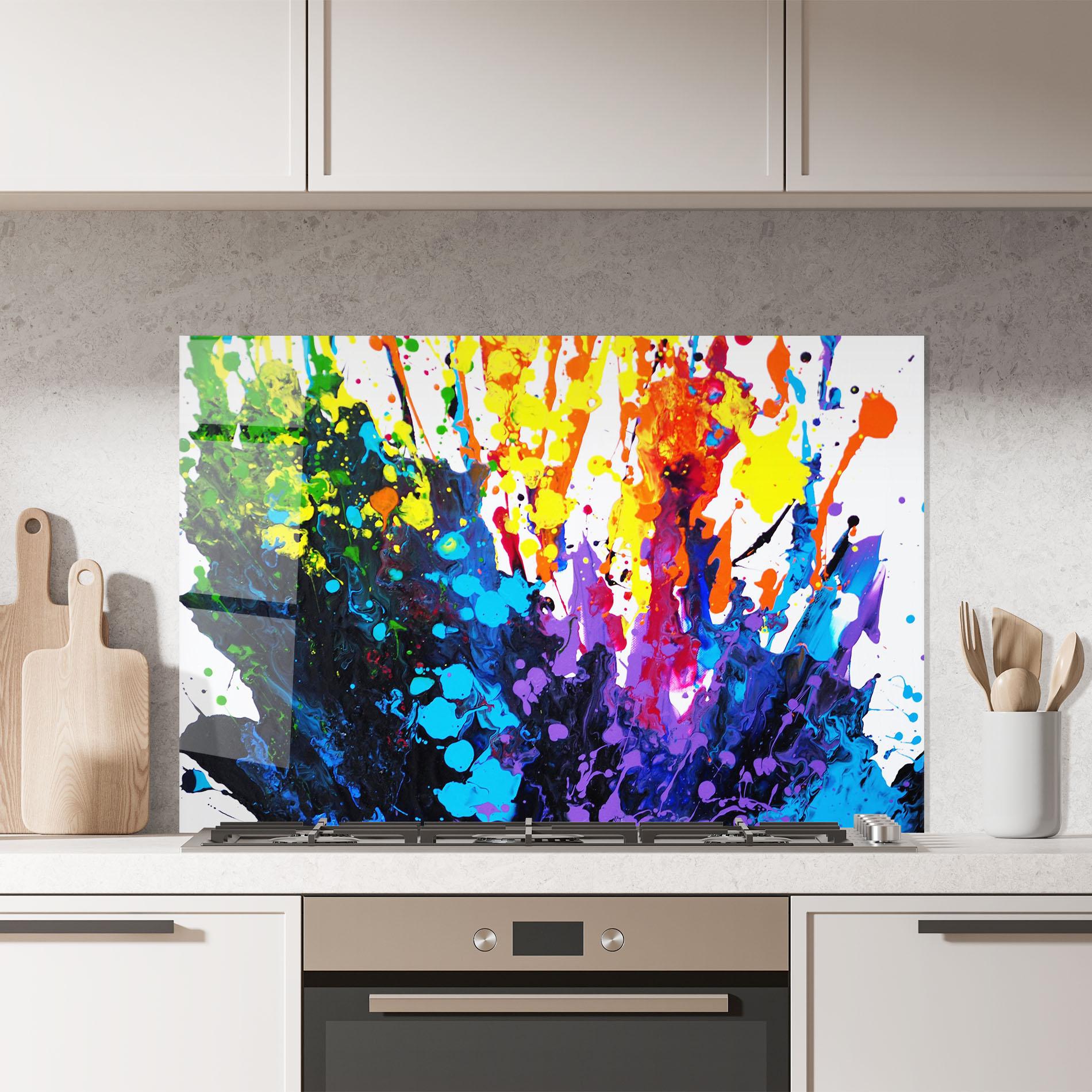 Konyhai üveg hátfal Color Splash 2d mockup 7