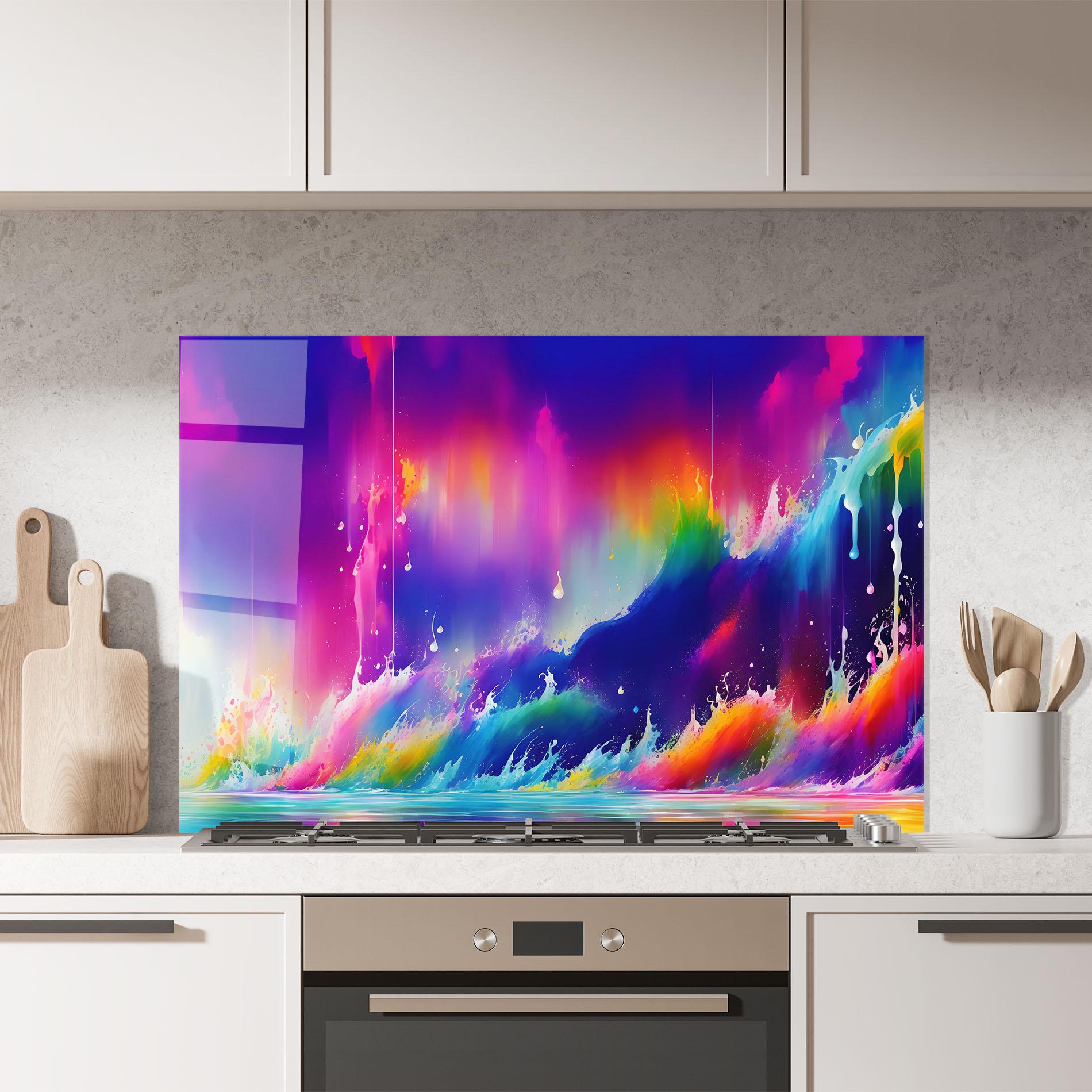 Konyhai üveg hátfal Fairytale Landscape mockup 7