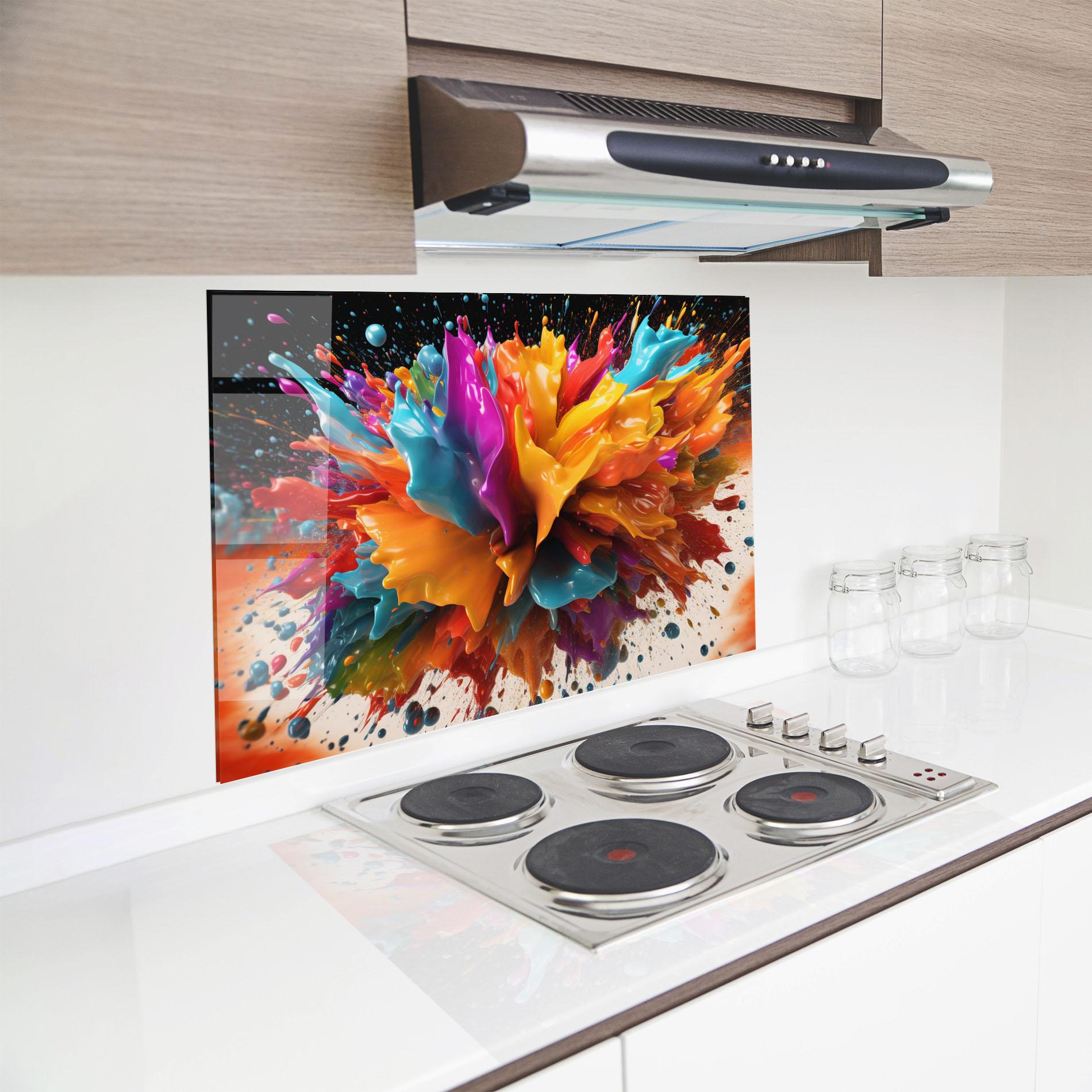 Konyhai üveg hátfal Abstract Splash mockup 8