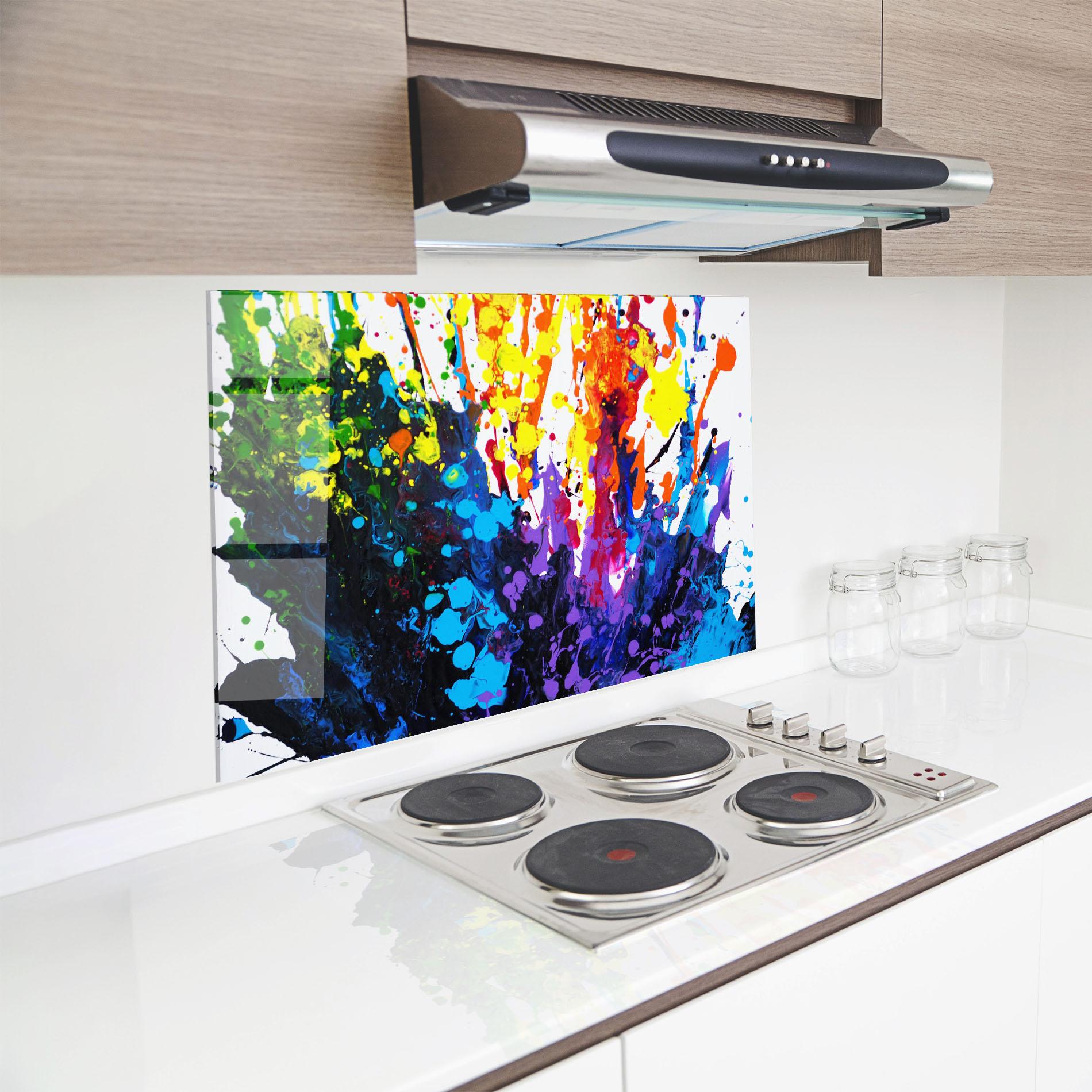 Konyhai üveg hátfal Color Splash 2d mockup 8