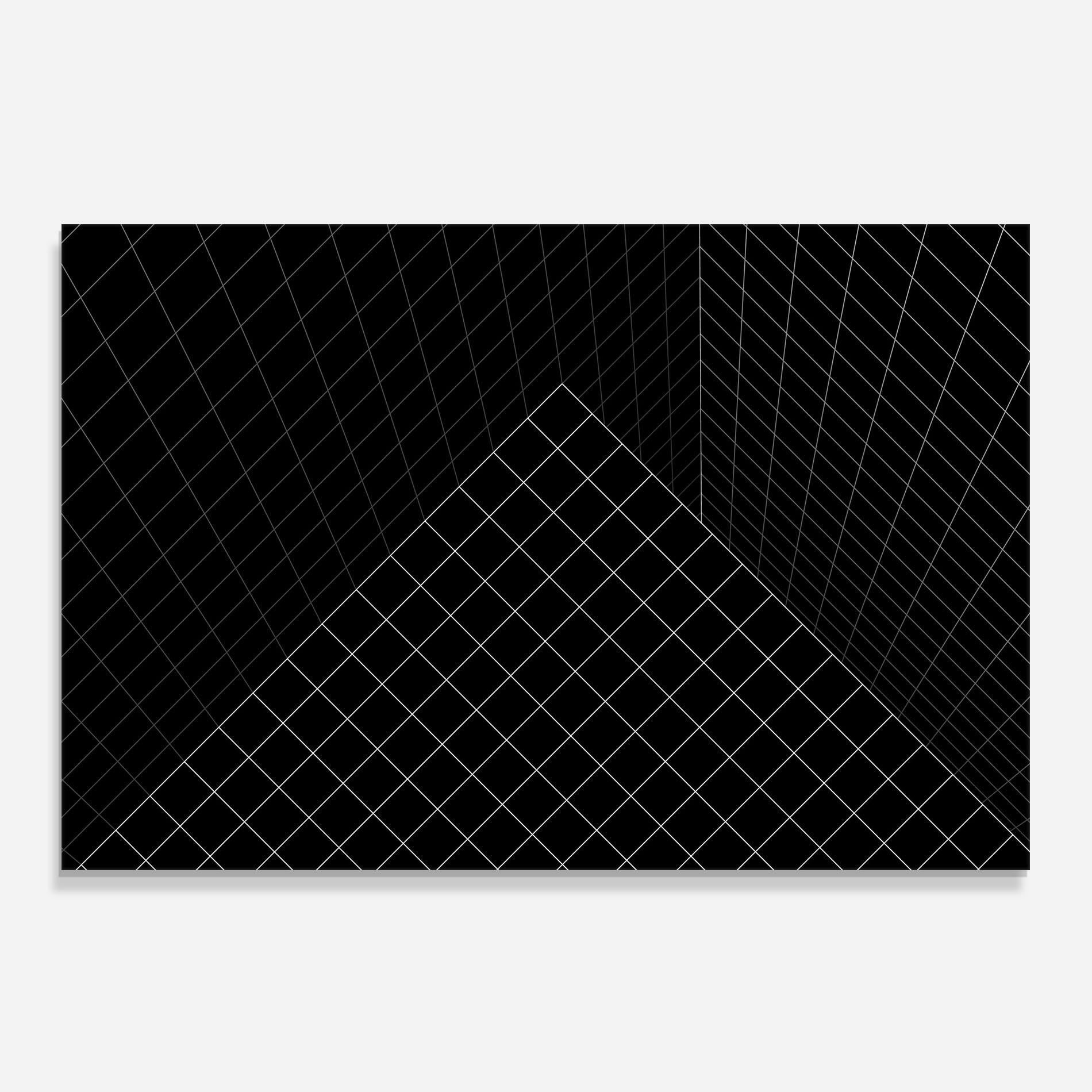 Konyhai üveg hátfal Black Square Art mockup 0