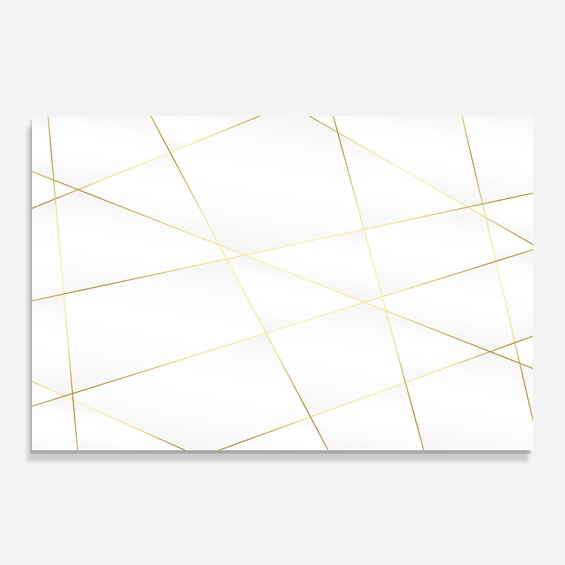 Konyhai üveg hátfal Golden Line White mockup 0