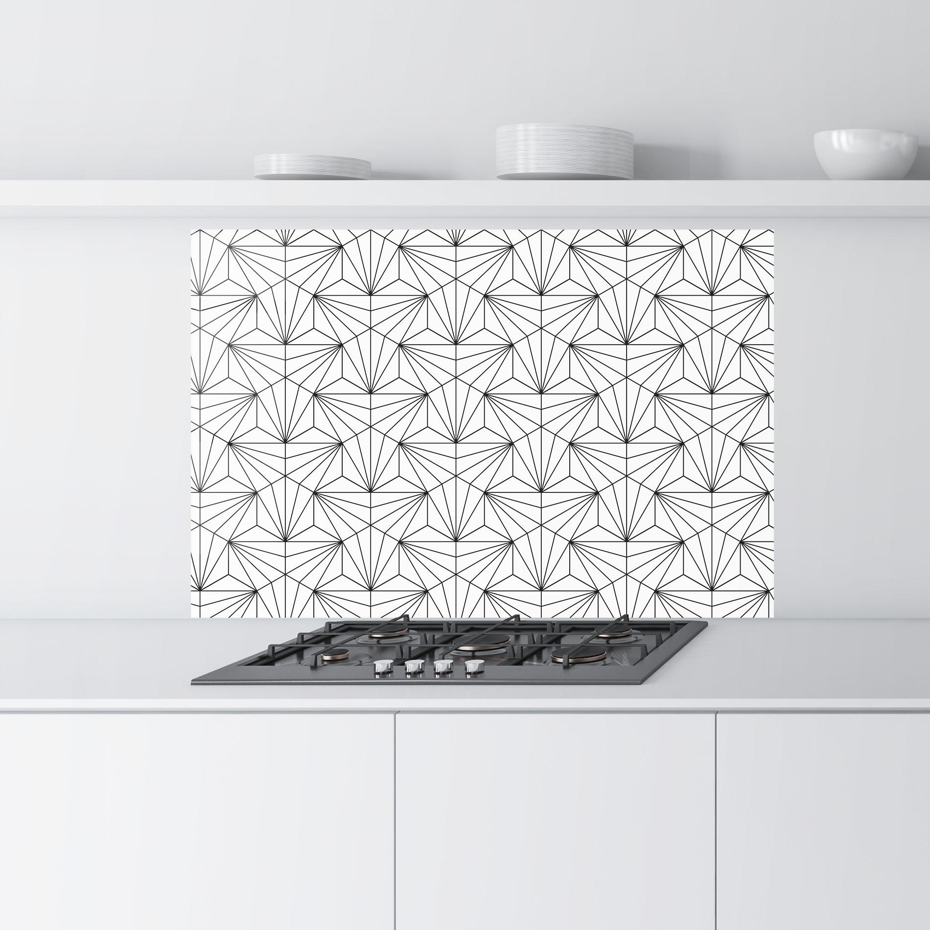 Konyhai üveg hátfal Black Triangle mockup 9